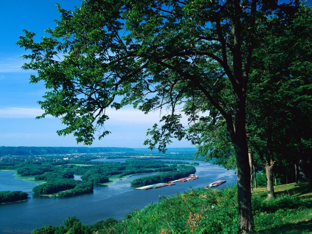 hd, 480P, Mississipi-River-Iowa, art, mississipi, rivers, river, iowa, nature, HD Wallpaper