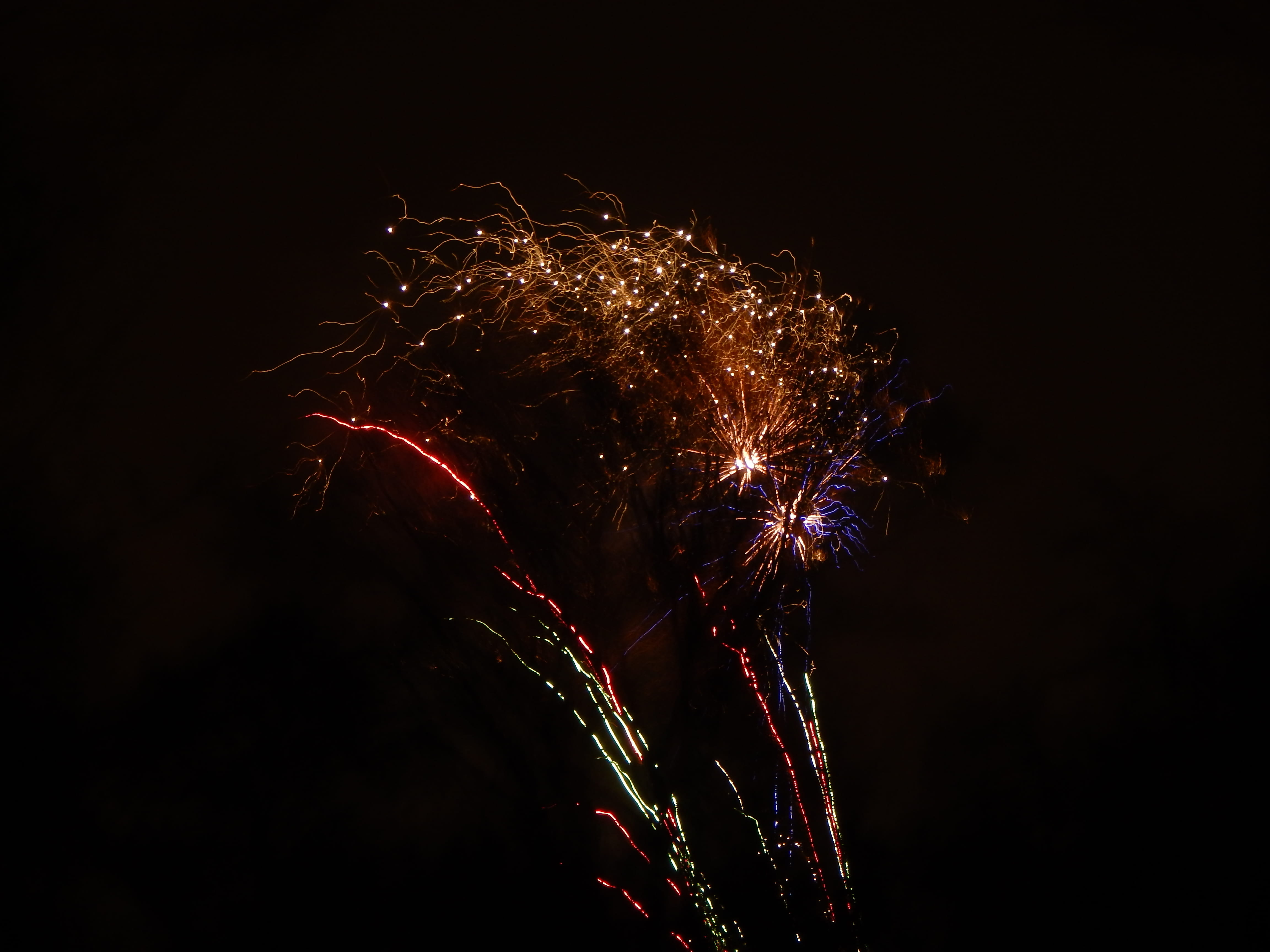 long exposure, celebration, outdoors, no people, sky, glowing, motion, night, firework, arts culture and entertainment, Silvester, exploding, Feuerwerk, HD Wallpaper