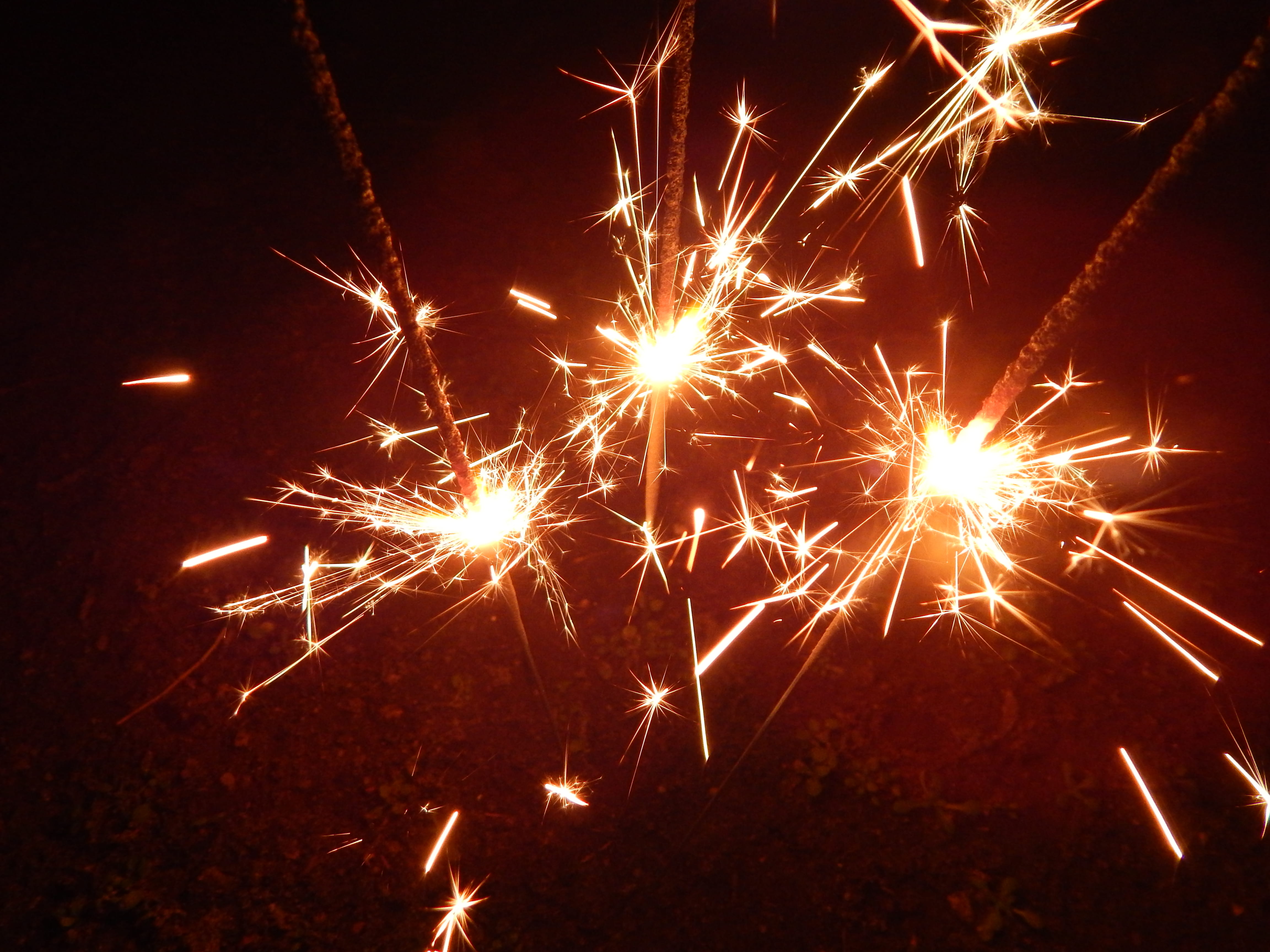 event, glowing, burning, nature, sparks, Feuerwerk, night, blurred motion, illuminated, no people, firework - man made object, 4K, Fireworks, close-up, HD Wallpaper