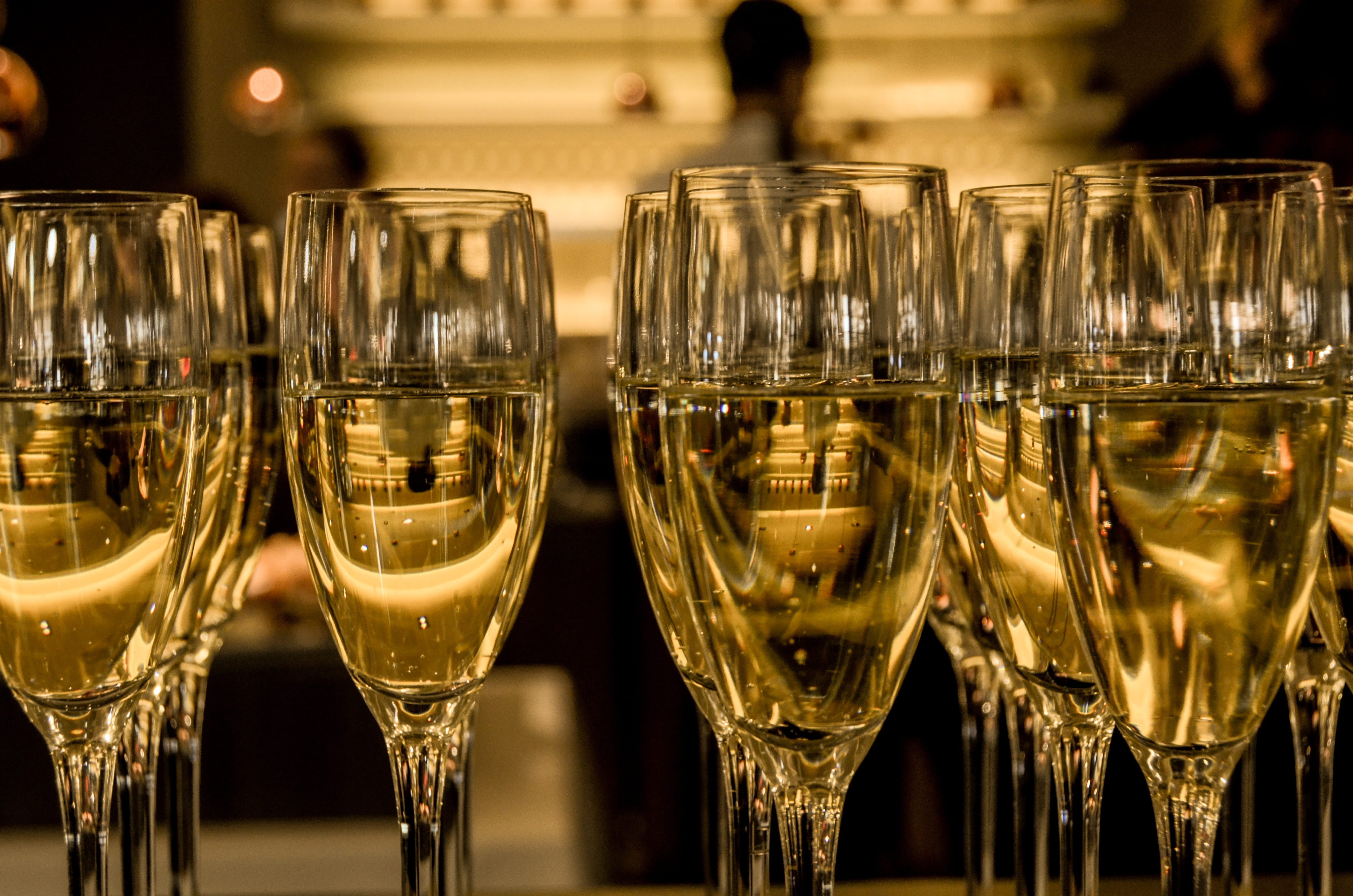 beverage, glasses, toast, glass - material, household equipment, indoors, nye, no people, luxury, drinking glass, wineglass, bar - drink establishment, HD Wallpaper