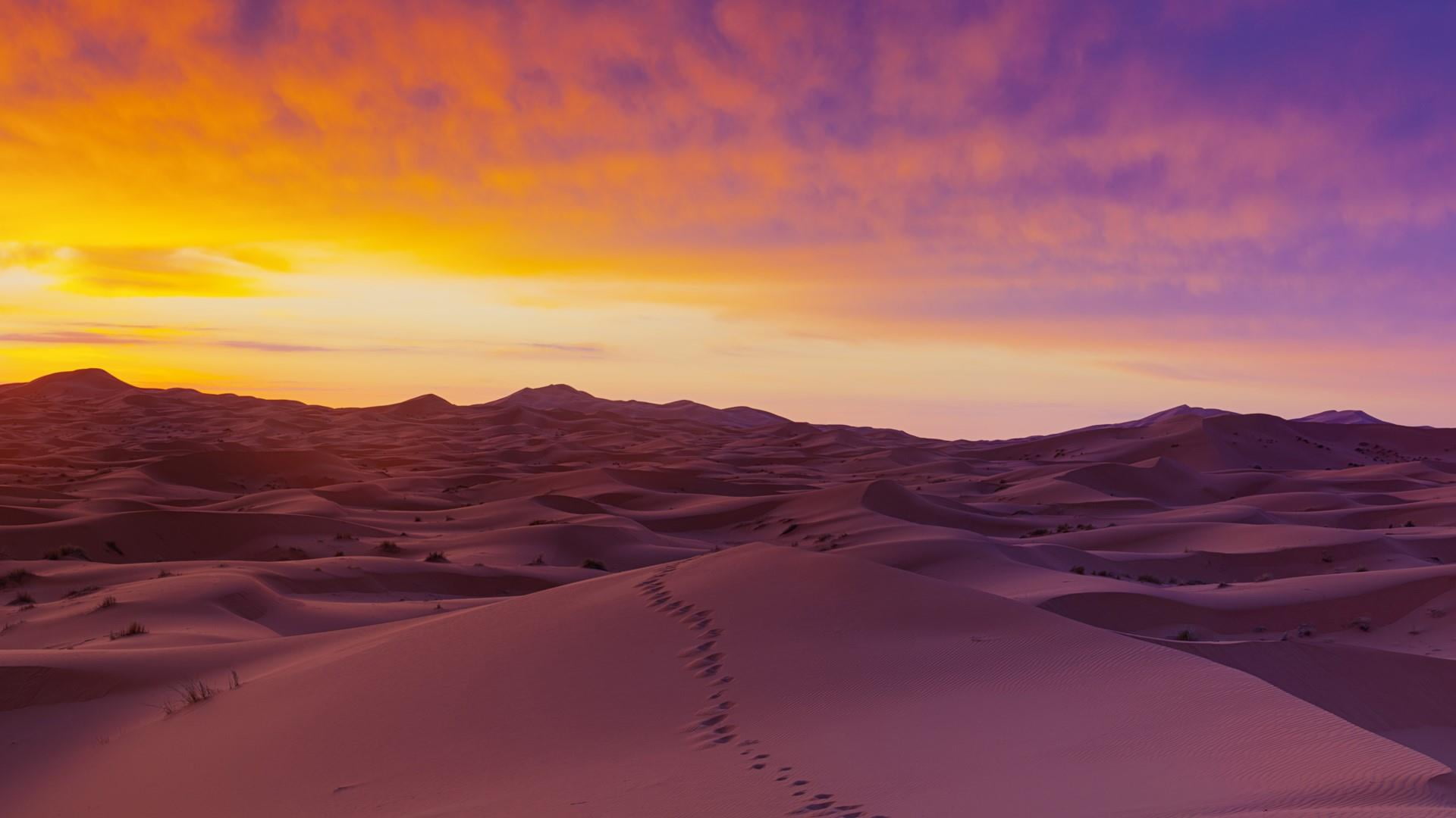 tranquil scene, environment, morning, sunset, mountain, idyllic, non-urban scene, outdoors, scenics - nature, sky, arid climate, beauty in nature, sand dune, HD Wallpaper