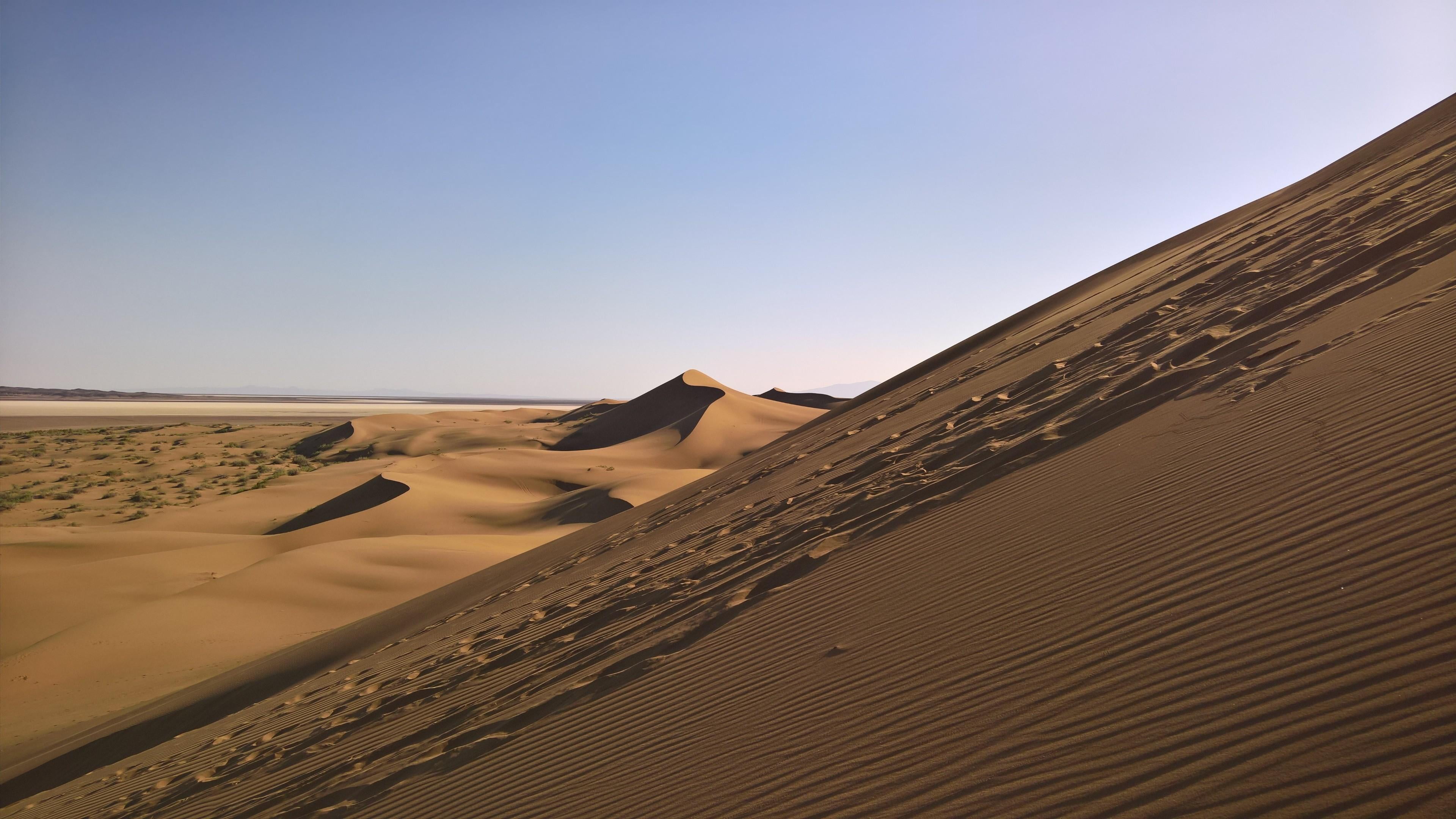 singing sand, land, landform, formation, day, arid climate, no people, horizon, sahara, environment, atmospheric, outdoors, tranquil scene, beauty in nature, HD Wallpaper