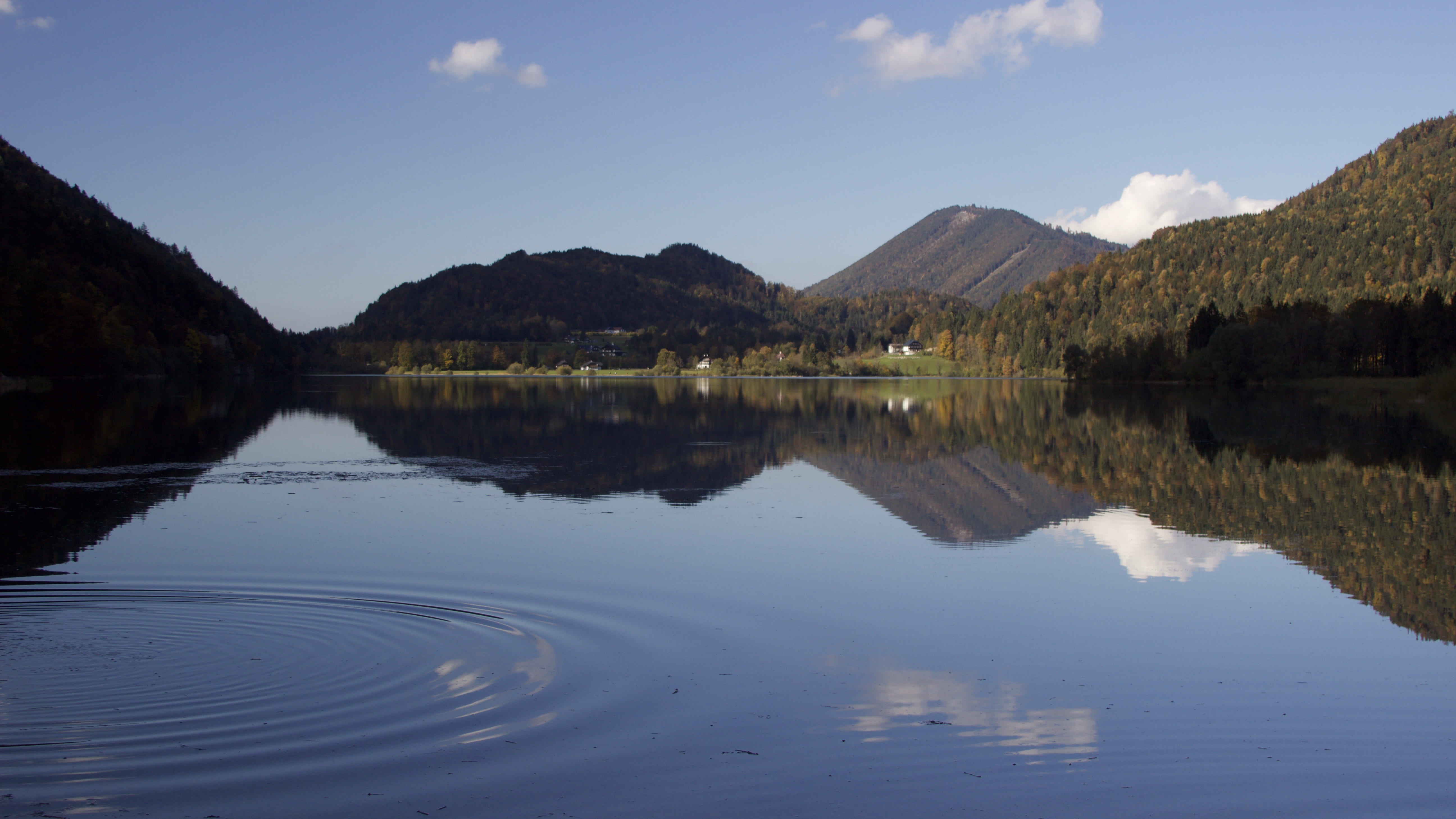 clear water, water, faistenau, tranquil scene, landscape, mountain, lake, austria, salzburger land, no people, travel destinations, waters, hintersee, day, HD Wallpaper
