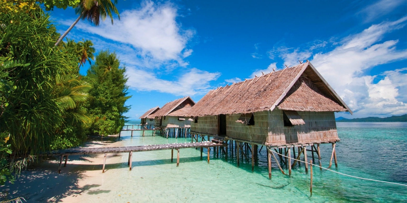 architecture, hut, clouds, residential district, turquoise colored, building, built structure, sky, tropical climate, beach, roof, cloud - sky, blue, water, HD Wallpaper