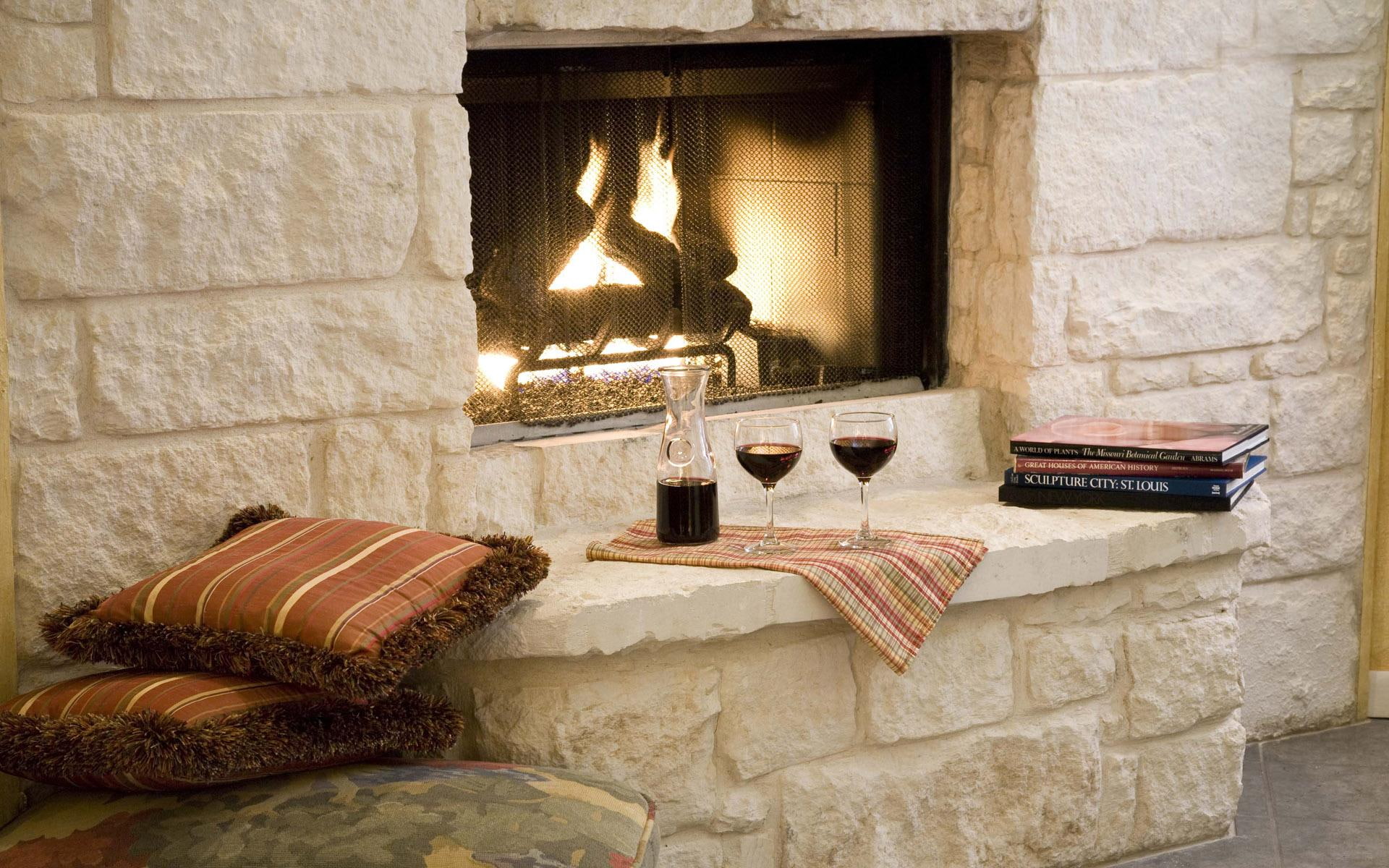 nature and landscapes, retreat, wine and drinks, fireplaces, 1080P, nature, retreats, fireplace, HD Wallpaper