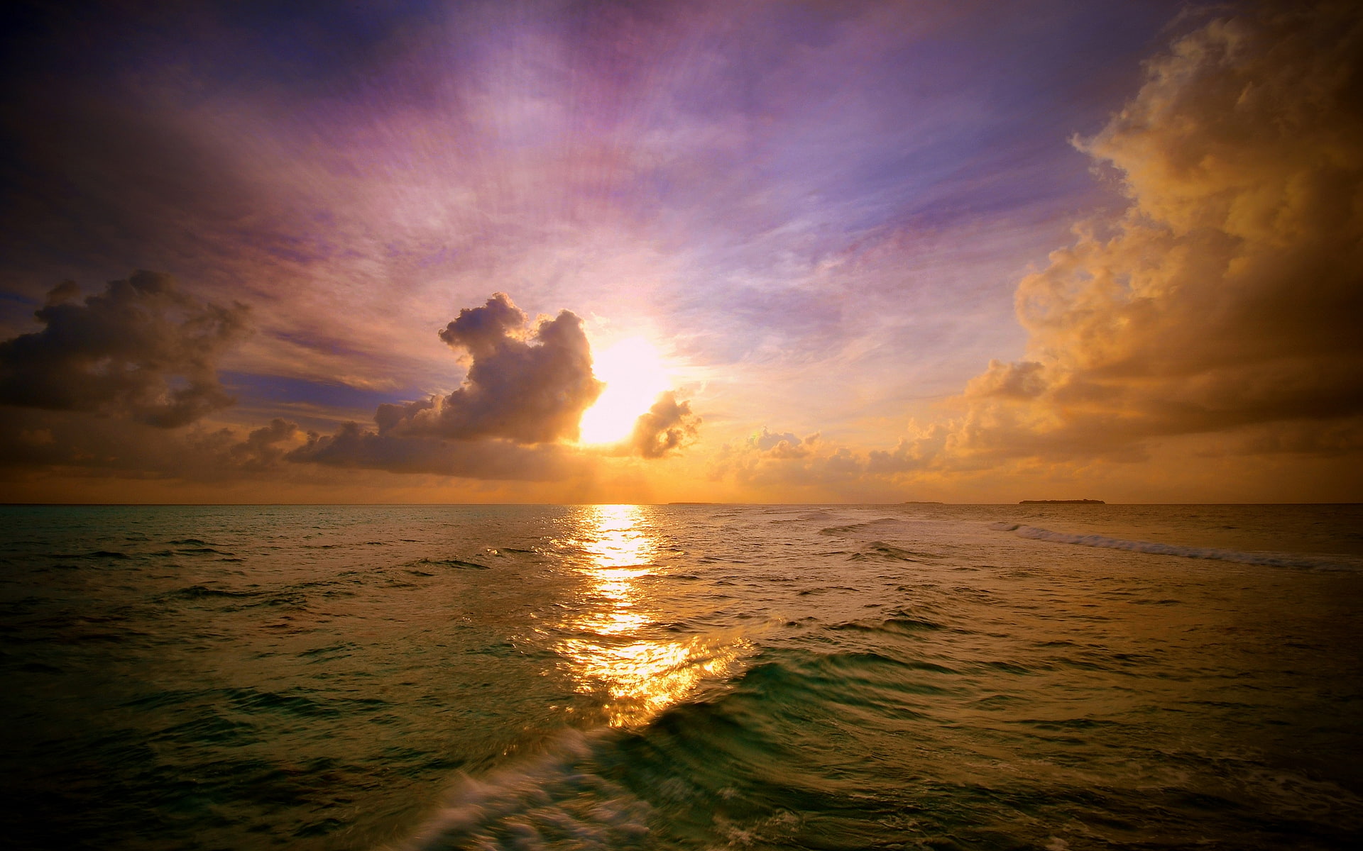 sunset, 1080P, maldivian, HD Wallpaper
