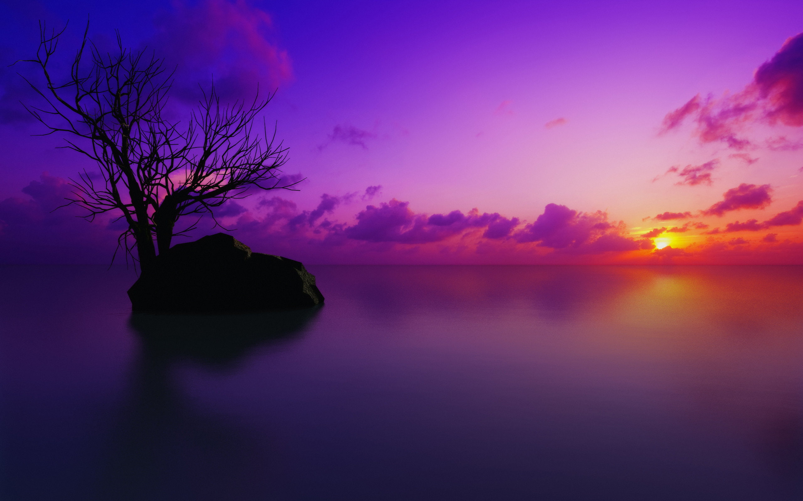 maldivian, sunset, 2K, HD Wallpaper
