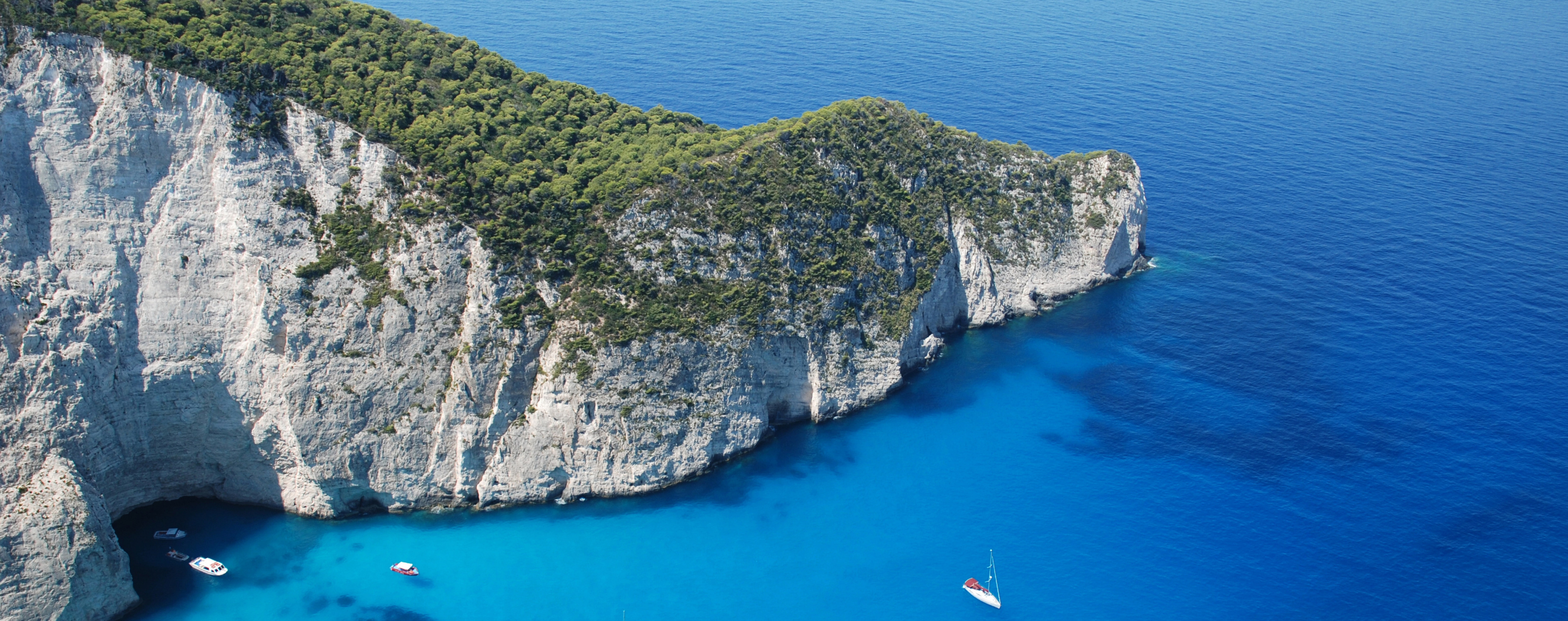 idyllic, beauty in nature, sea, water, cliff, high angle view, tranquil scene, solid, rock formation, turquoise colored, 5K, formation, tranquility, Navagio, HD Wallpaper