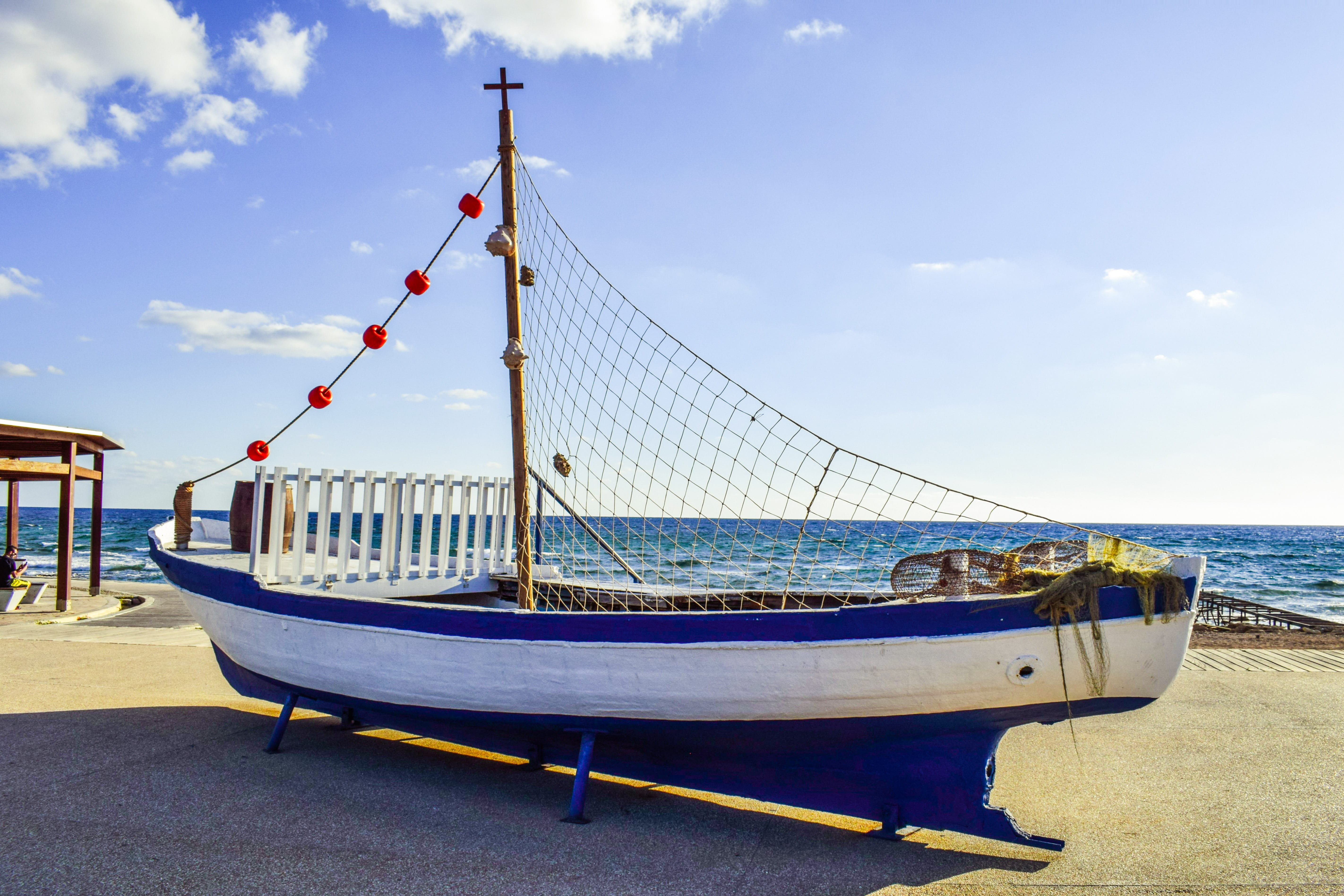 nature, sand, travel, mode of transportation, tranquil scene, cloud - sky, traditional, tradition, beach, travel destinations, blue, anchored, sky, symbol, HD Wallpaper