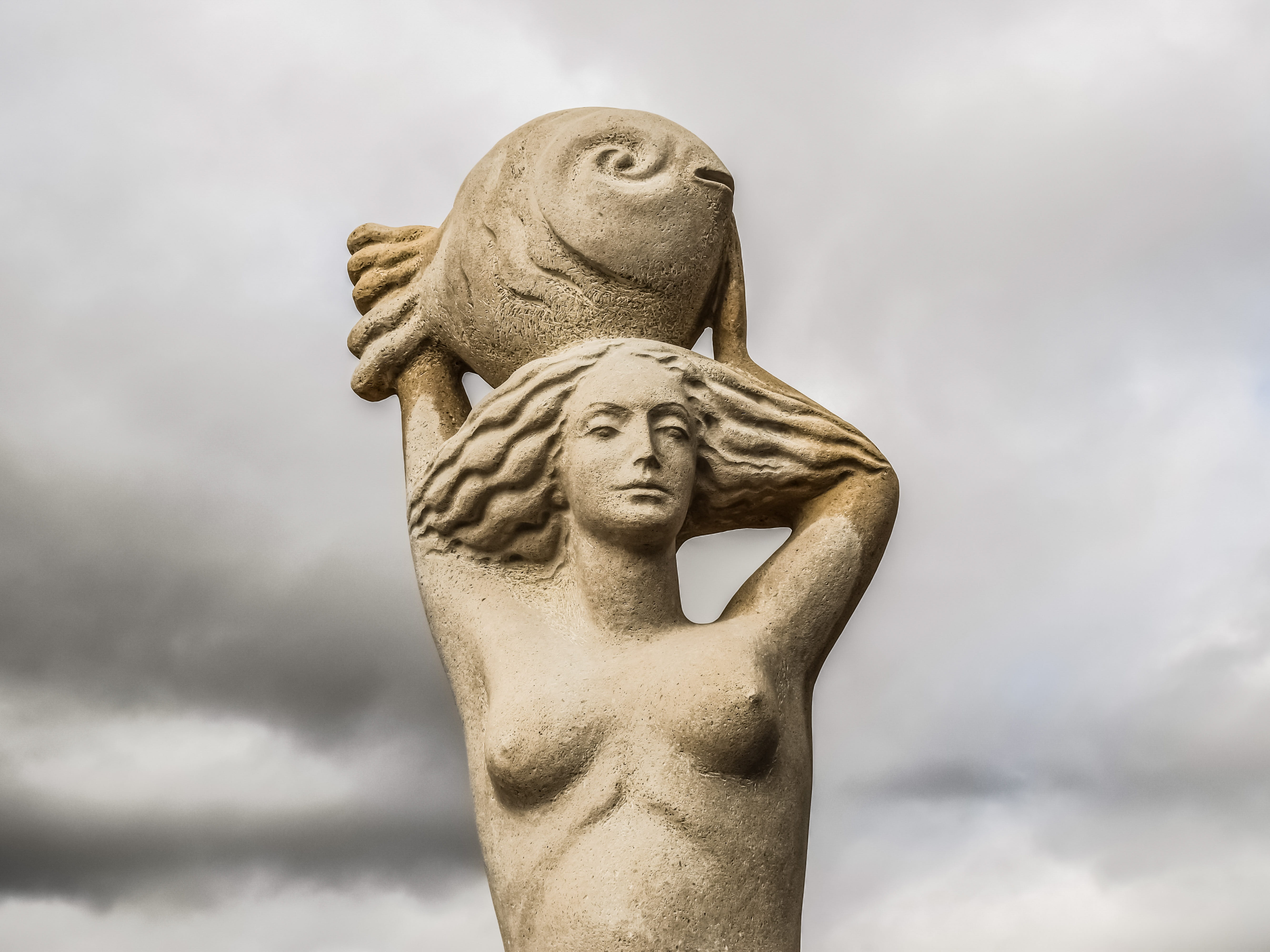 sky, ayia napa, fine art statue, cyprus, art, memorial, human representation, art and craft, open air museum, no people, male likeness, sculpture park, HD Wallpaper