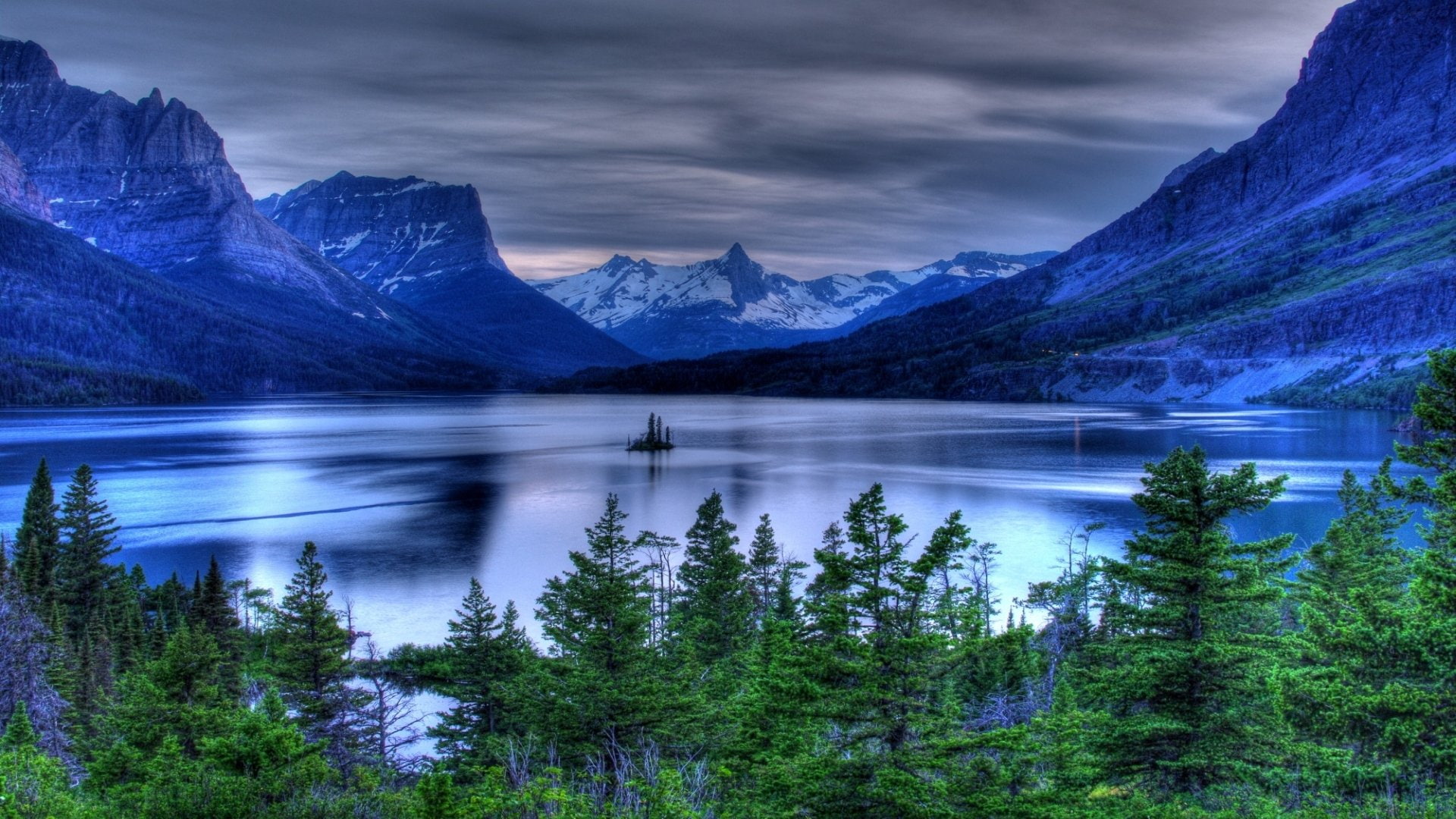 Earth, 1080P, Saint Mary Lake, HD Wallpaper