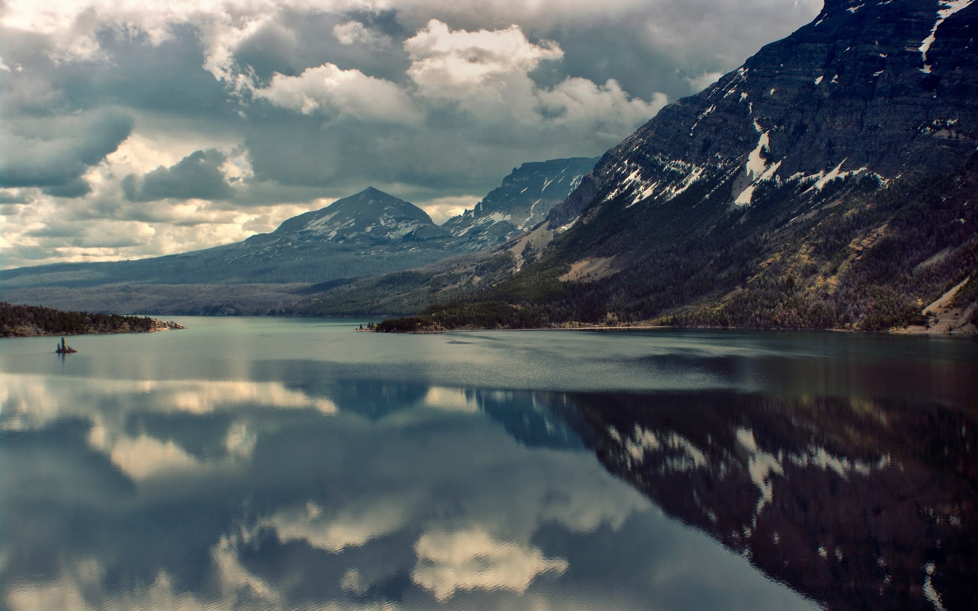 saint mary lake, 1080P, HD Wallpaper