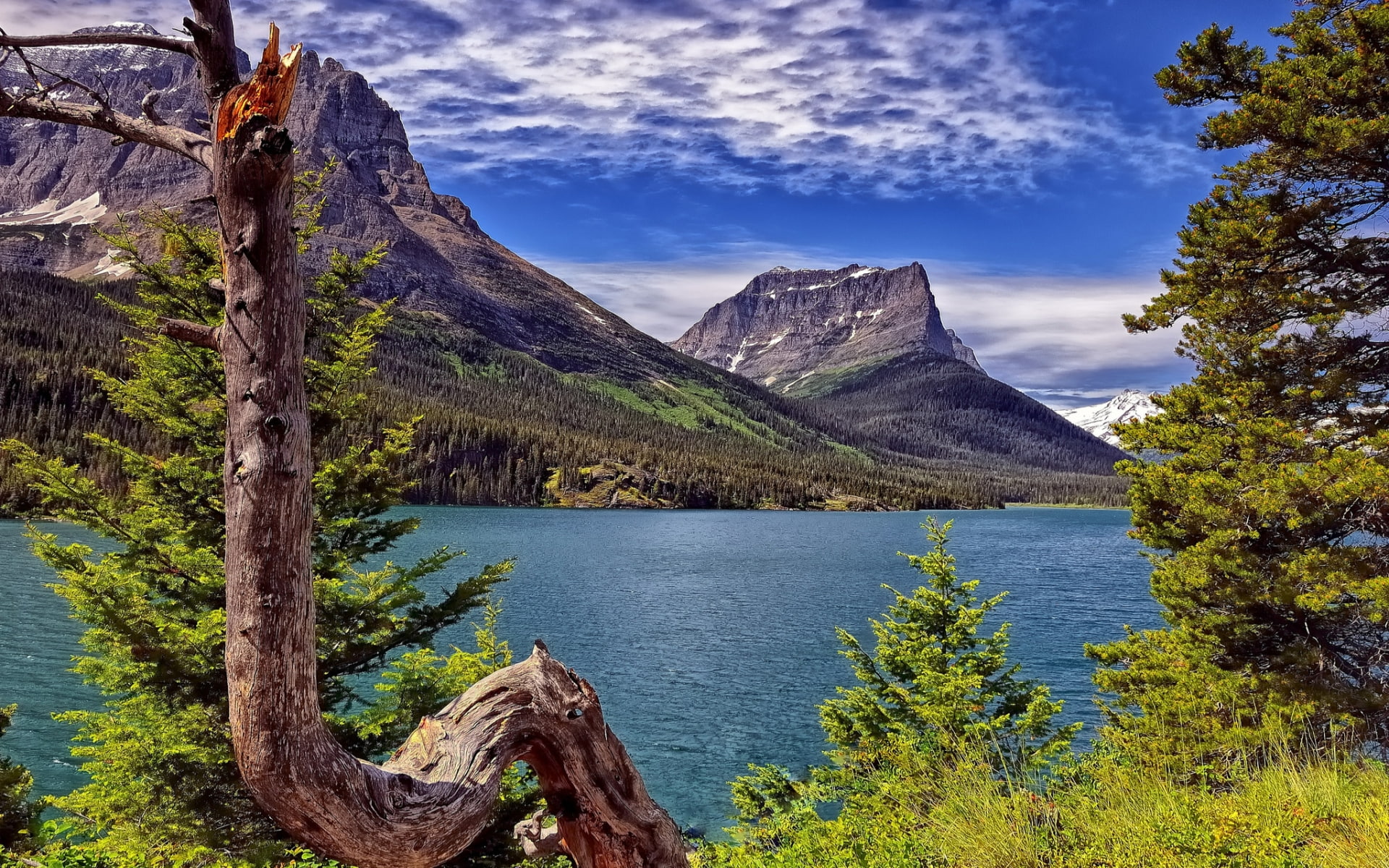 1080P, Saint Mary Lake, Earth, HD Wallpaper