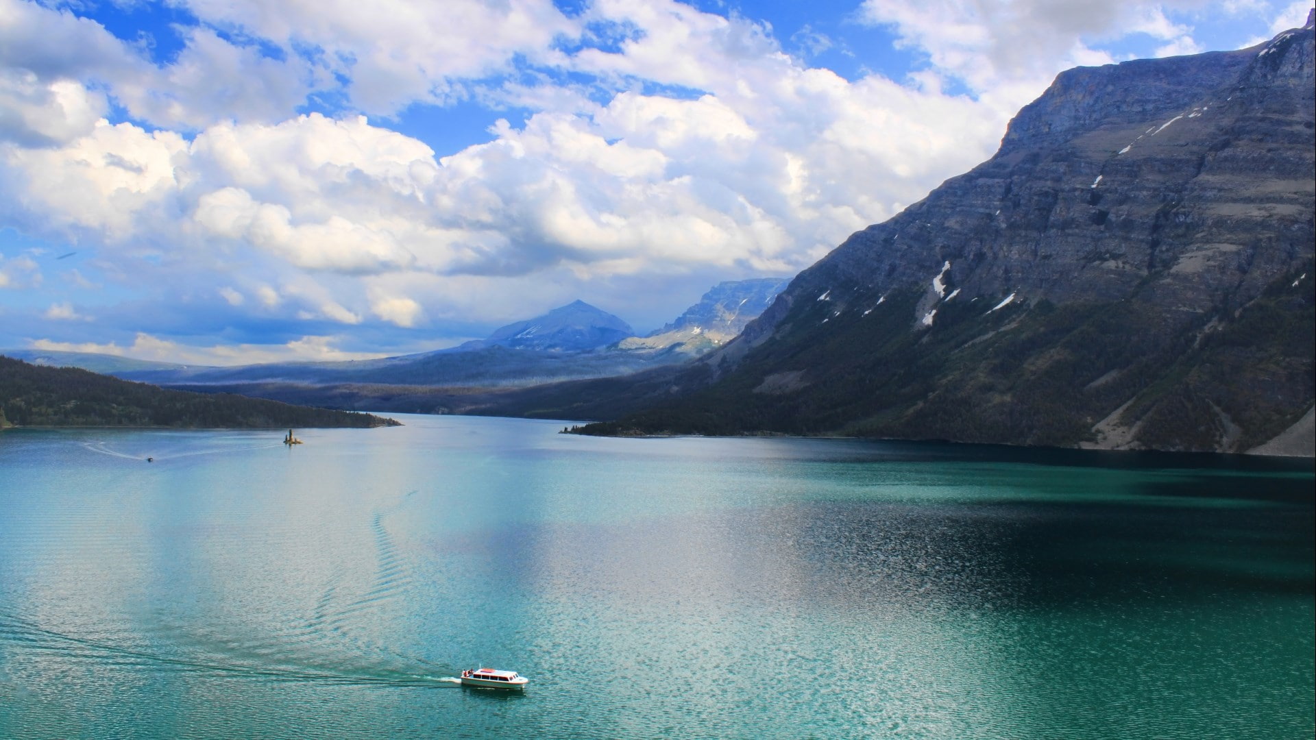saint mary lake, 1080P, HD Wallpaper