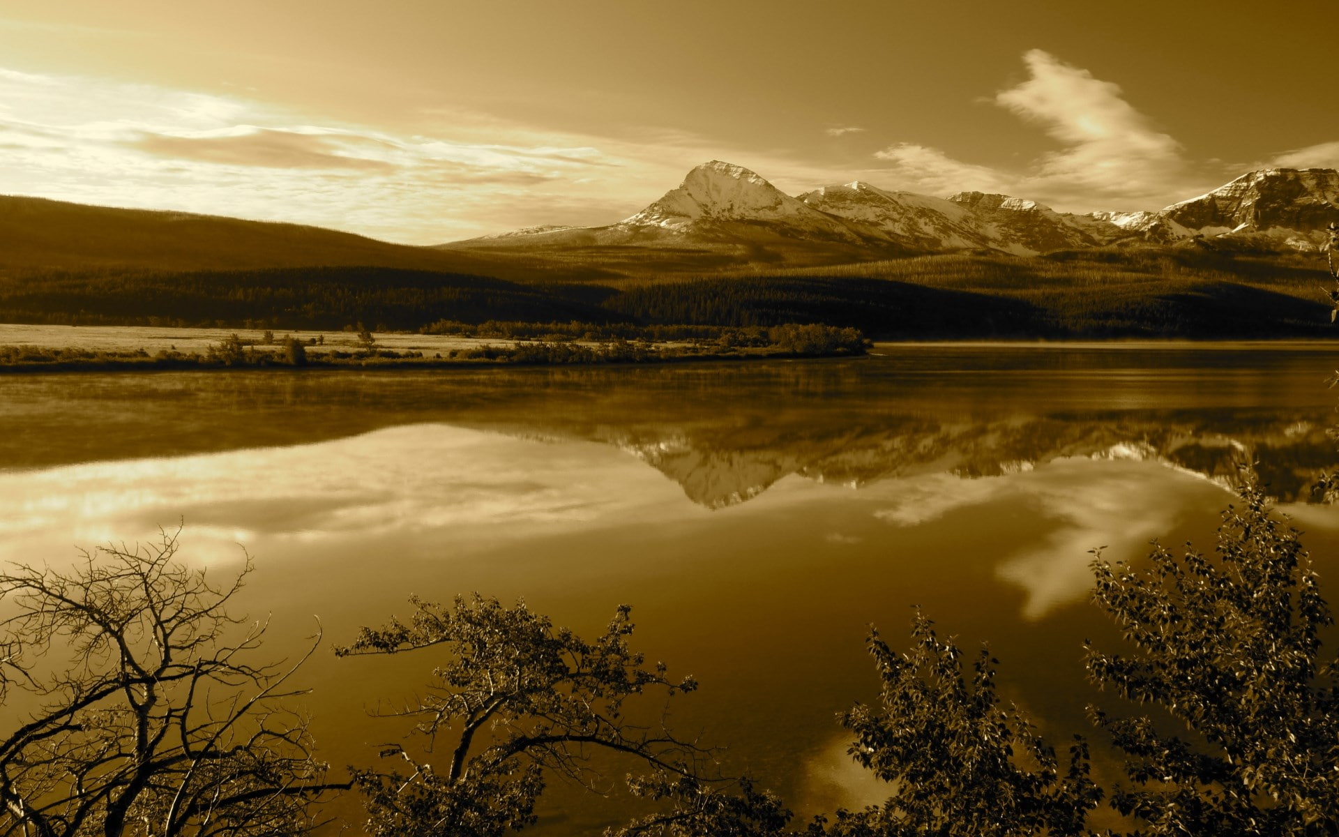 1080P, saint mary lake, HD Wallpaper