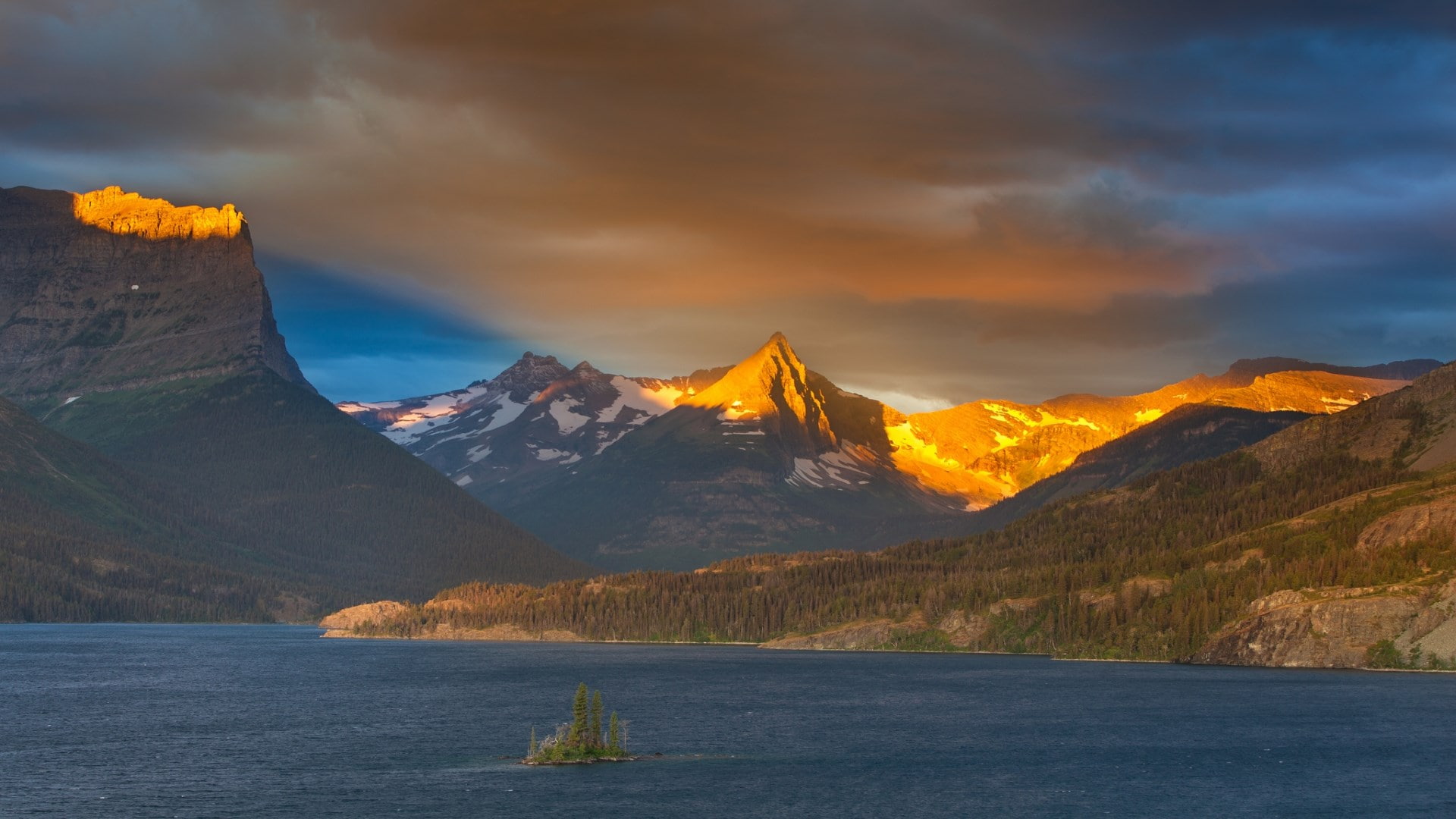 1080P, saint mary lake, HD Wallpaper