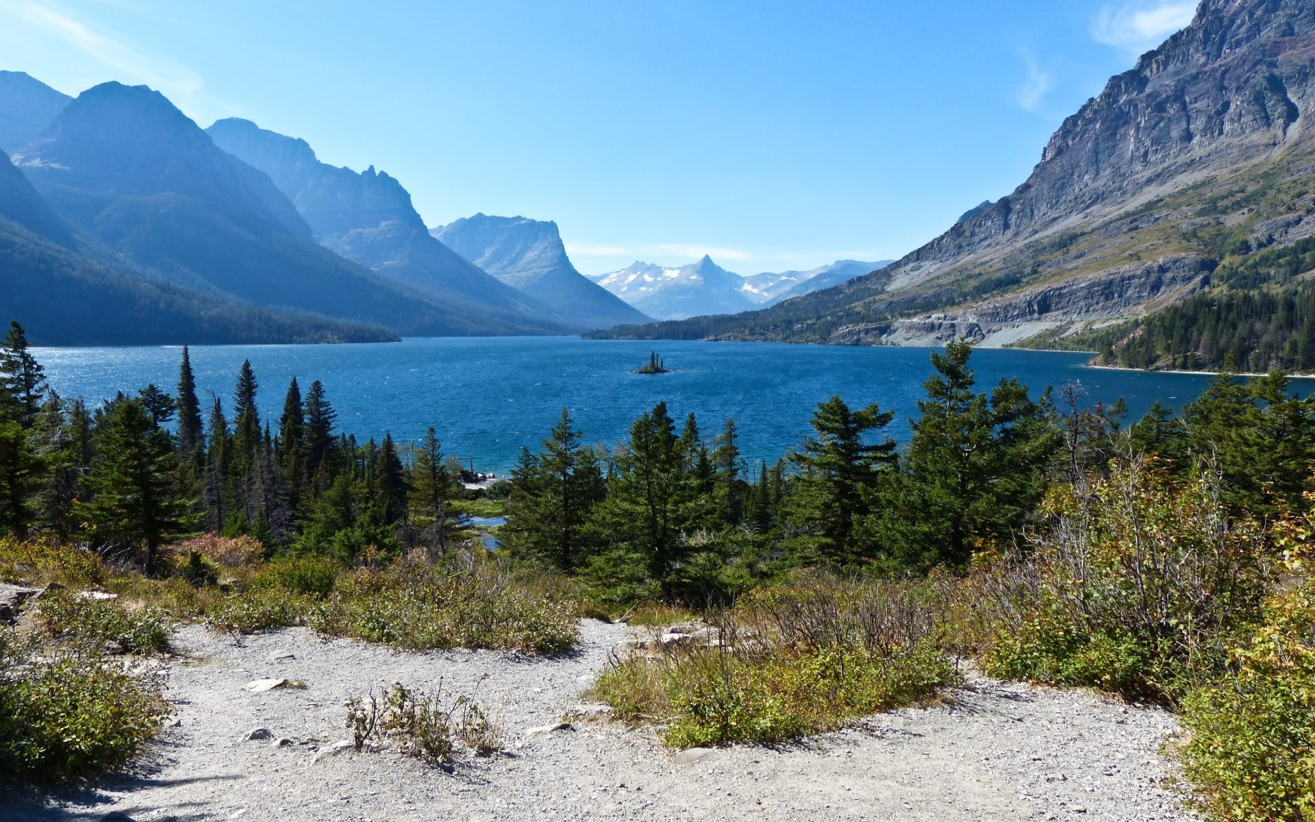 1080P, saint mary lake, HD Wallpaper