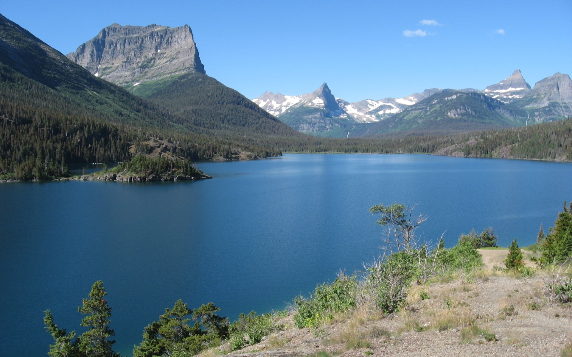 1080P, saint mary lake, HD Wallpaper
