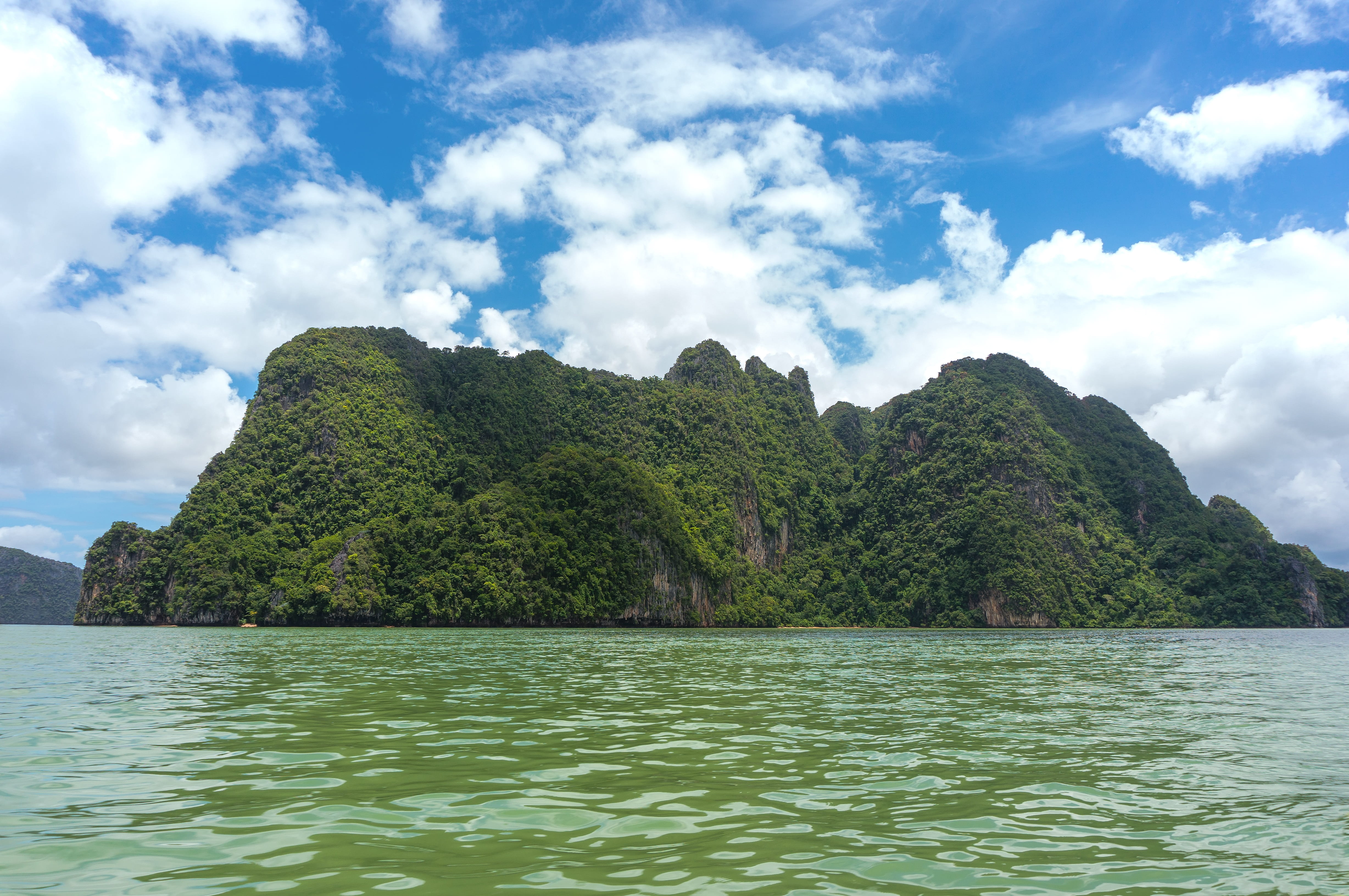 landscape, tranquility, limestone cliff, no people, day, beauty in nature, bay, phang nga bay, lagoon, famous place, travel, thailand, scenics - nature, HD Wallpaper