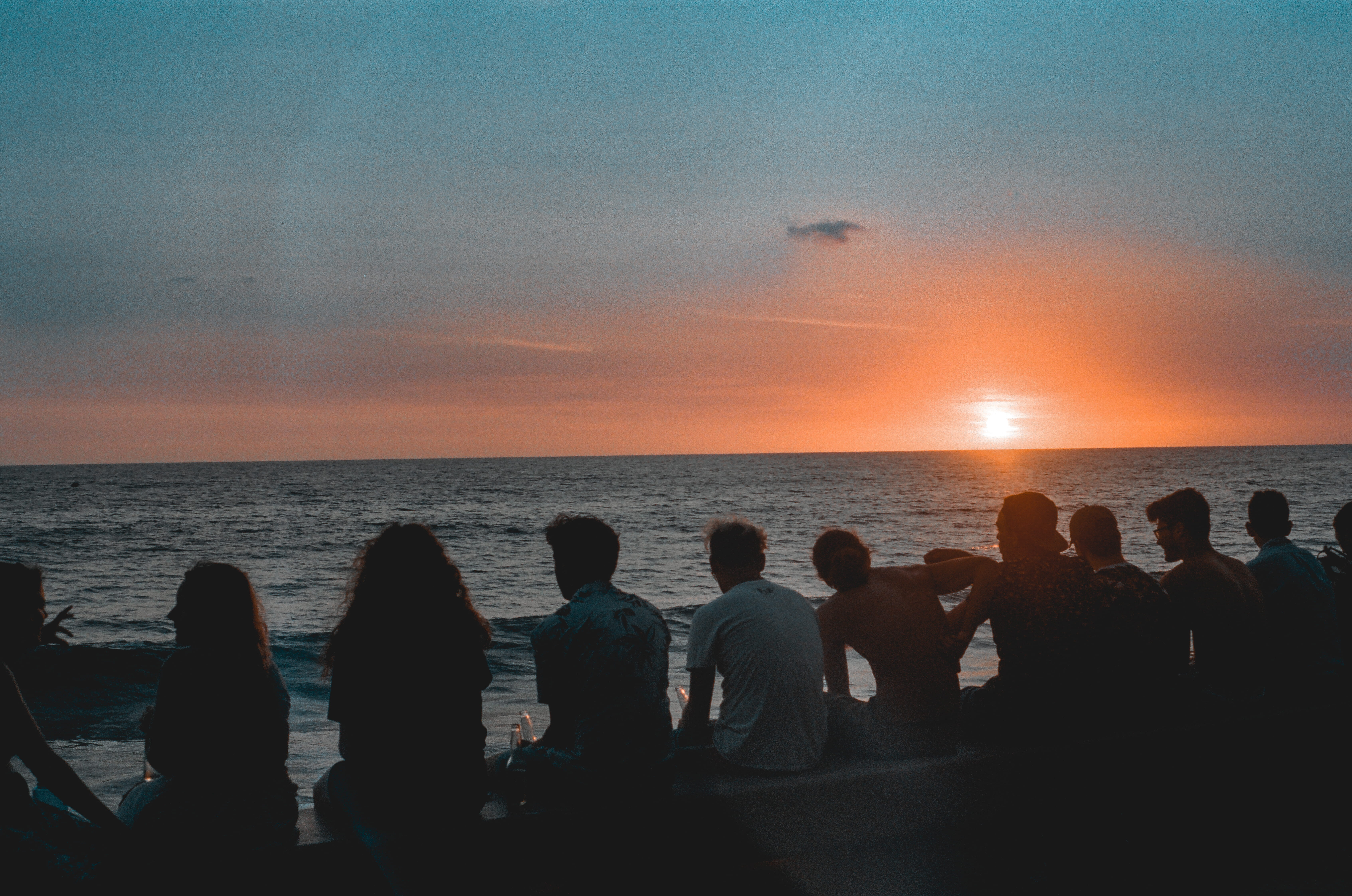 men, group of people, beach, mazatlan, water, pacific, adult, sea, scenics - nature, people, sky, horizon over water, land, no face, film, idyllic, corona, HD Wallpaper