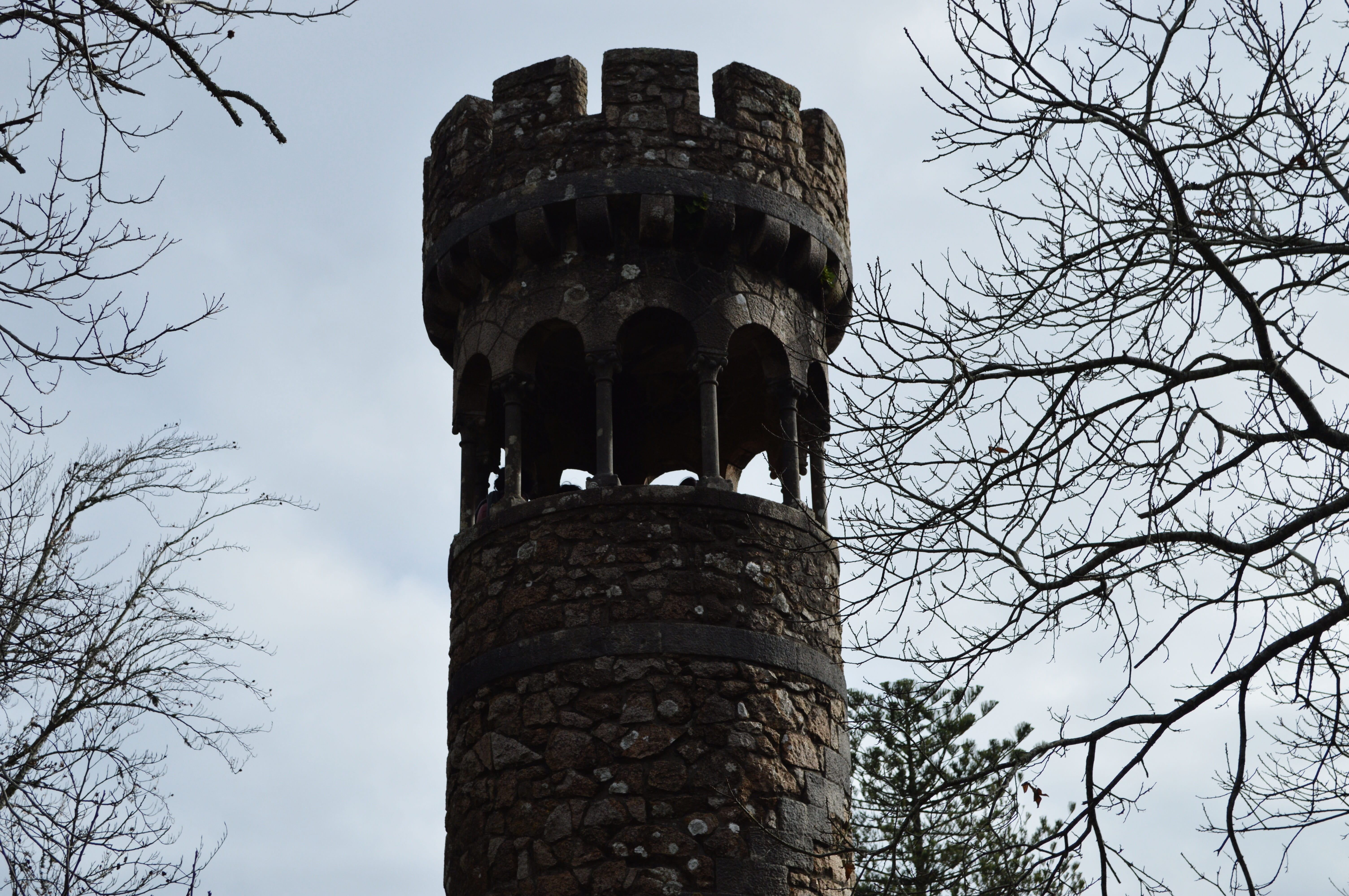 old ruin, tower, ruined, sintra, outdoors, nature, plant, architecture, quinta da regaleira, landmark, low angle view, tree, castle, tall - high, no people, HD Wallpaper
