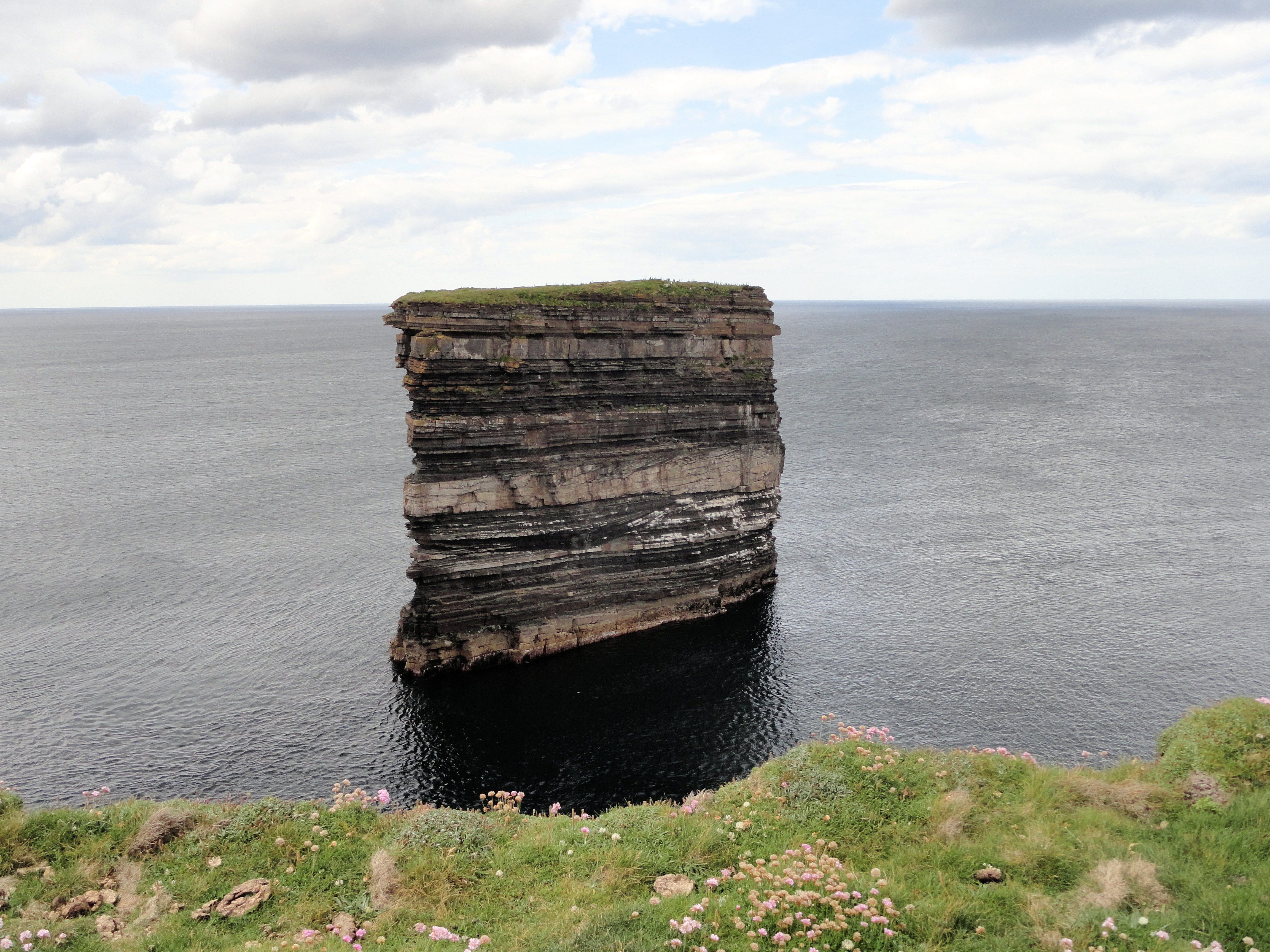 beauty in nature, tranquility, horizon over water, nature, stack rock, ireland, water, mayo, downpatrick head, rock formation, tranquil scene, 4K, scenics - nature, HD Wallpaper