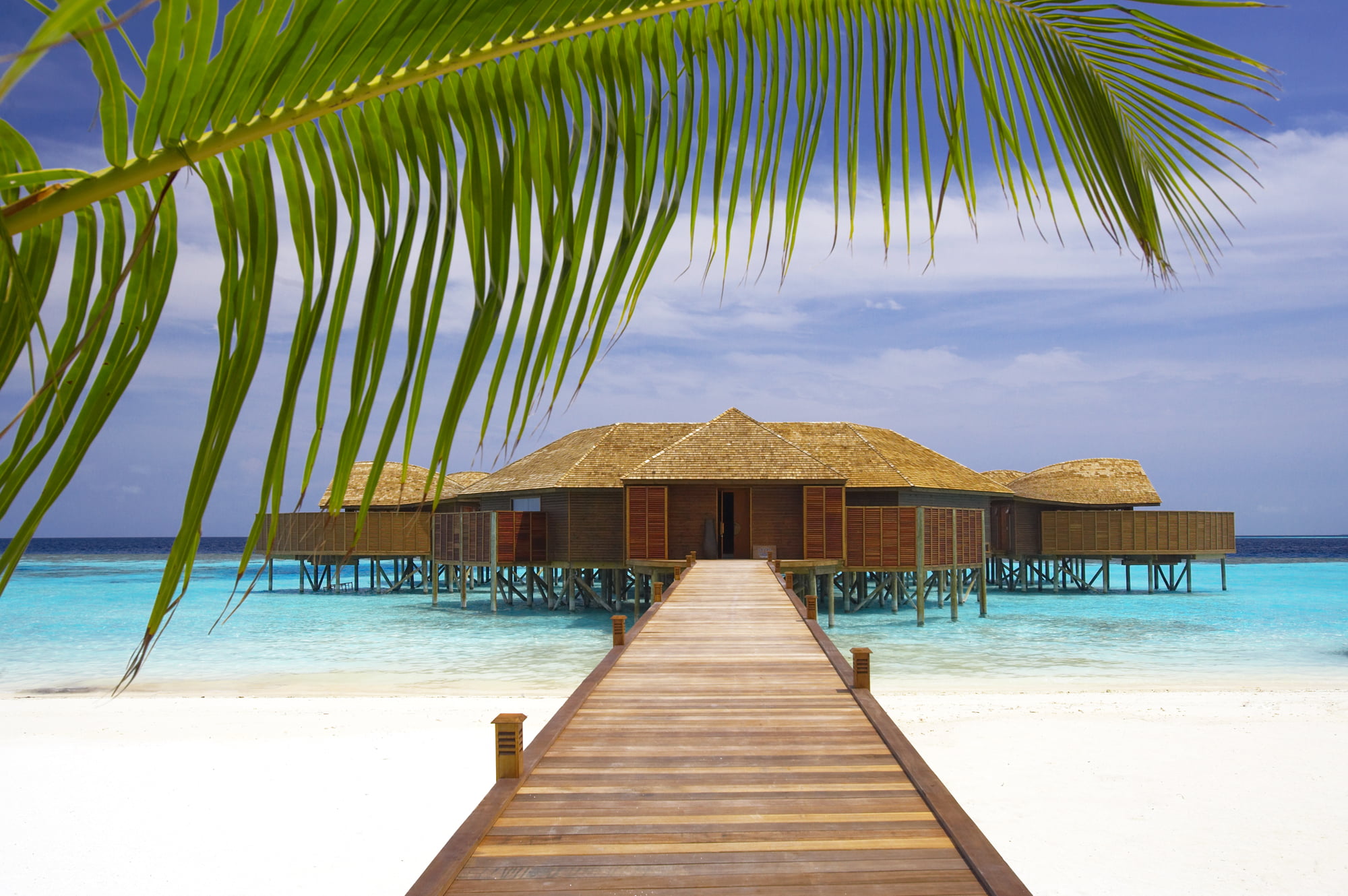 no People, architecture, built structure, sand, shore, the sky, water, horizon over water, caribbean Sea, beach, sky, south Male Atoll, vacations, scenics, HD Wallpaper