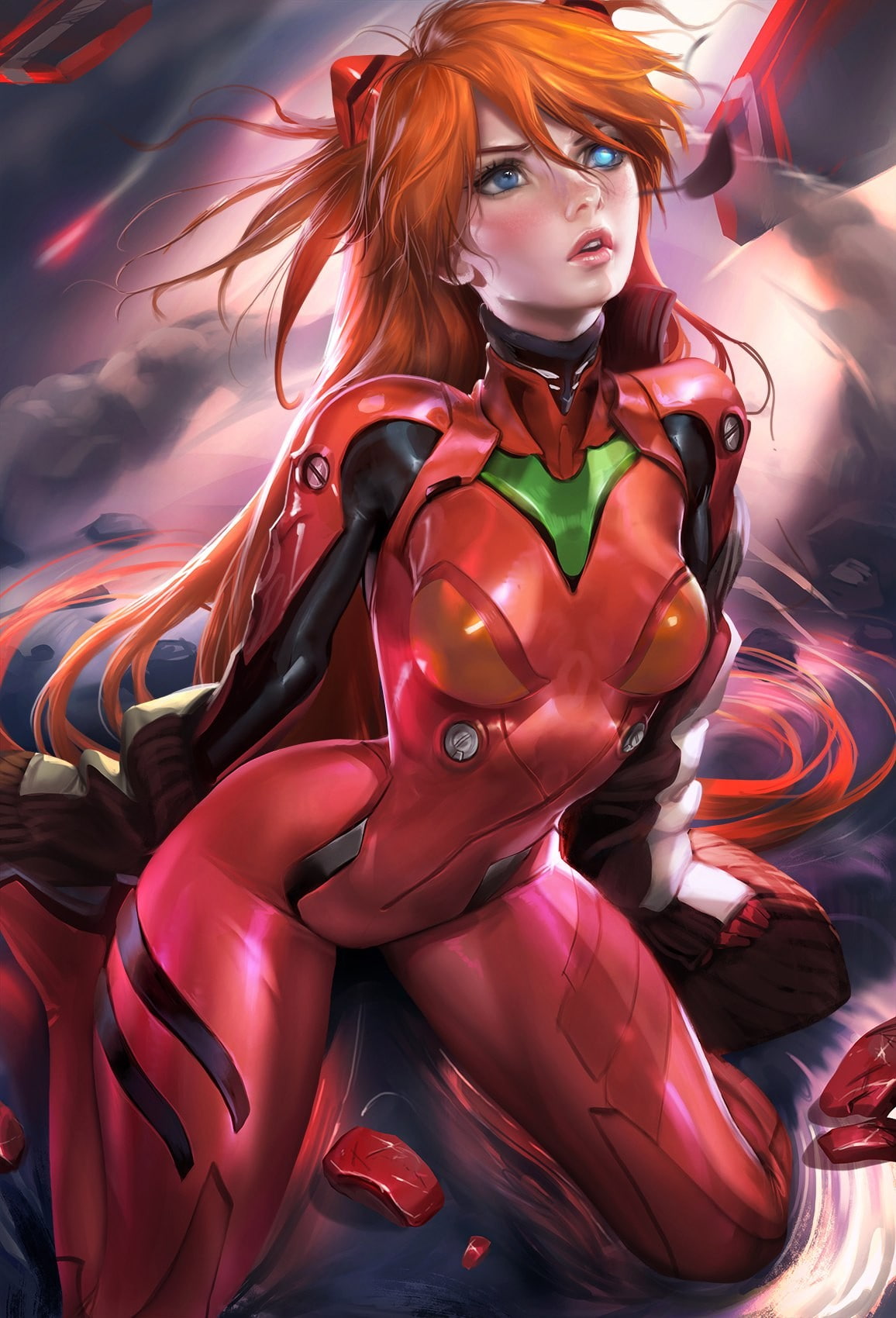 720P, Asuka Langley Shikinami, Sakimichan, Asuka Langley Soryu, realistic, Neon Genesis Evangelion, Phone HD Wallpaper