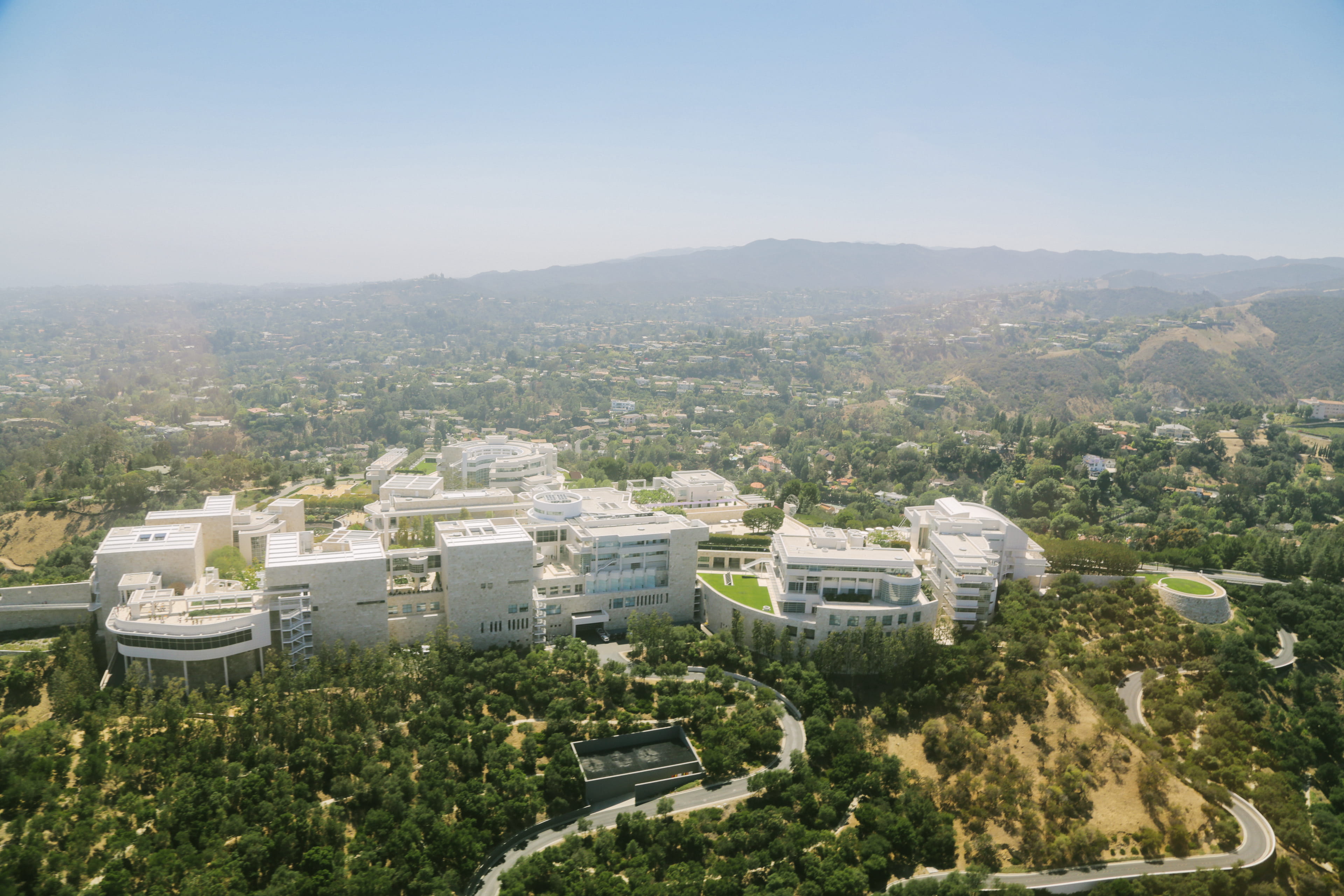 skyline, nature, the griffith observatory, day, no people, urban, 4K, environment, birds eye, neighborhood, road, scenery, the getty musuem, metropolis, HD Wallpaper