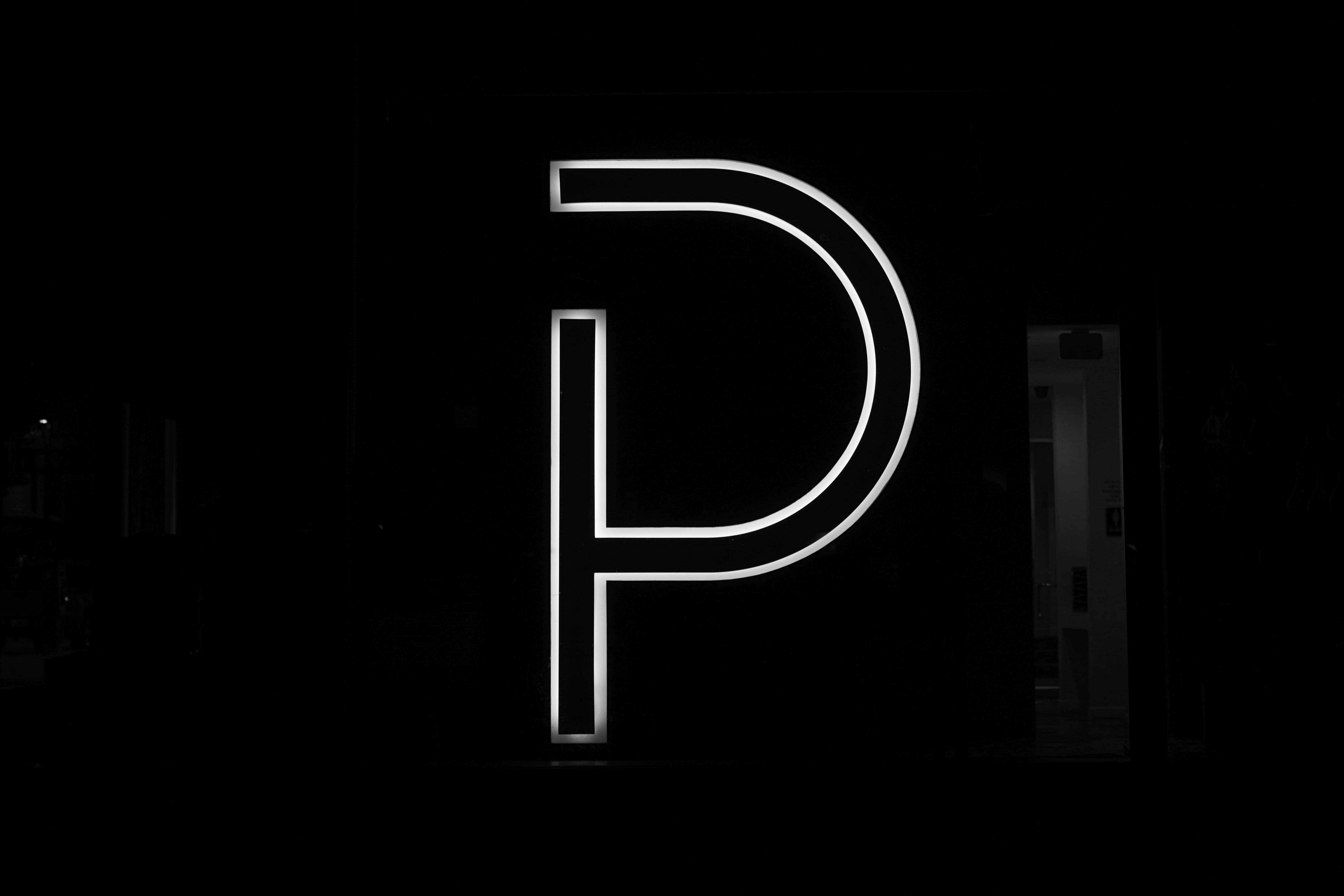 brick, studio shot, indoors, black background, logo, illuminated, arrow, tampa, neon, signs, dark, ampersand, western script, copy space, built structure, HD Wallpaper