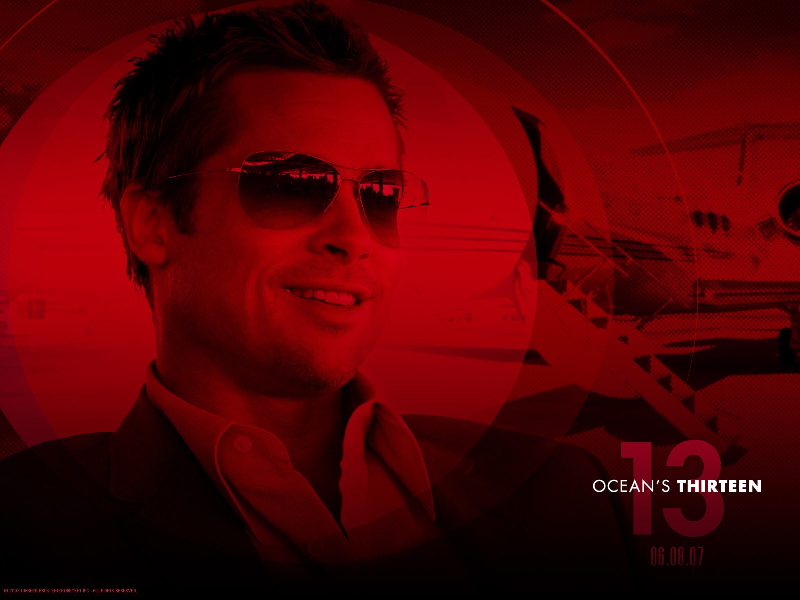 fashion, sunglasses, smiling, studio shot, young men, men, 720P, happiness, adult, one person, portrait, glasses, movies, red, night, communication, Oceans Thirteen, HD Wallpaper