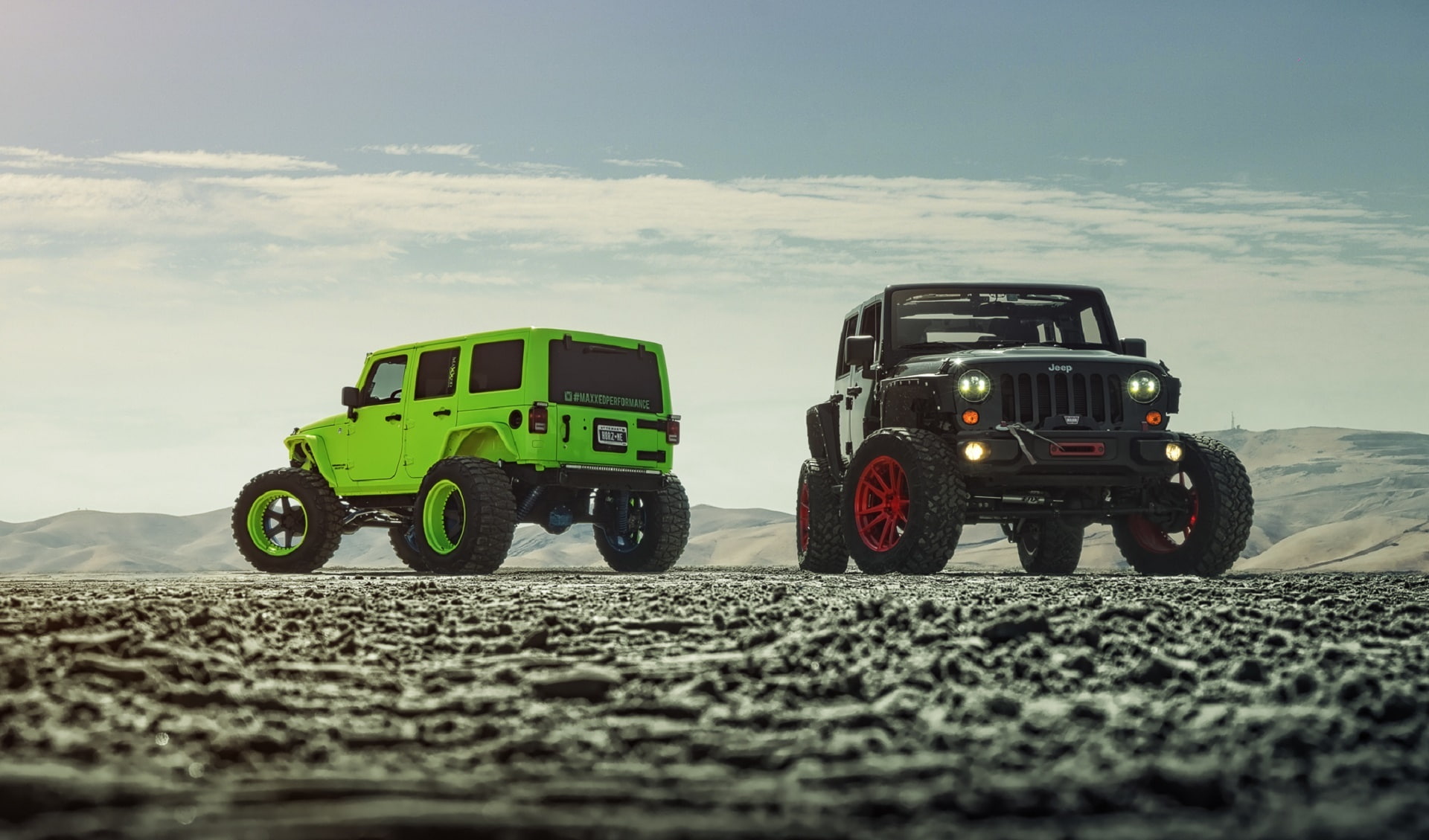 Black, Wrangler, ADV1, Wheels, 1080P, Green, Function, Front, Jeep, Track, Custom, Forged, HD Wallpaper