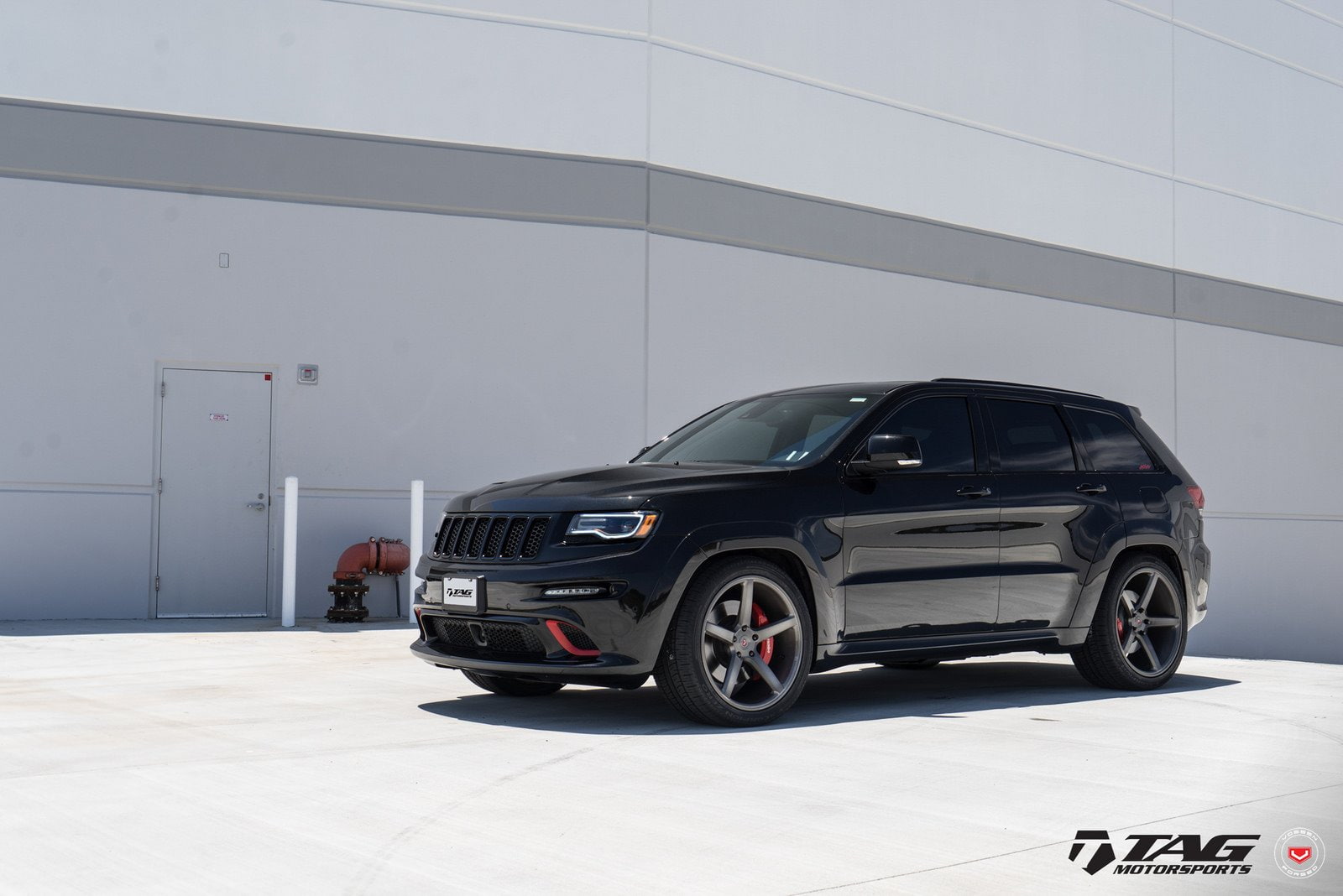 vossen, jeep, 720P, black, cars, cherokee, wheels, srt, HD Wallpaper