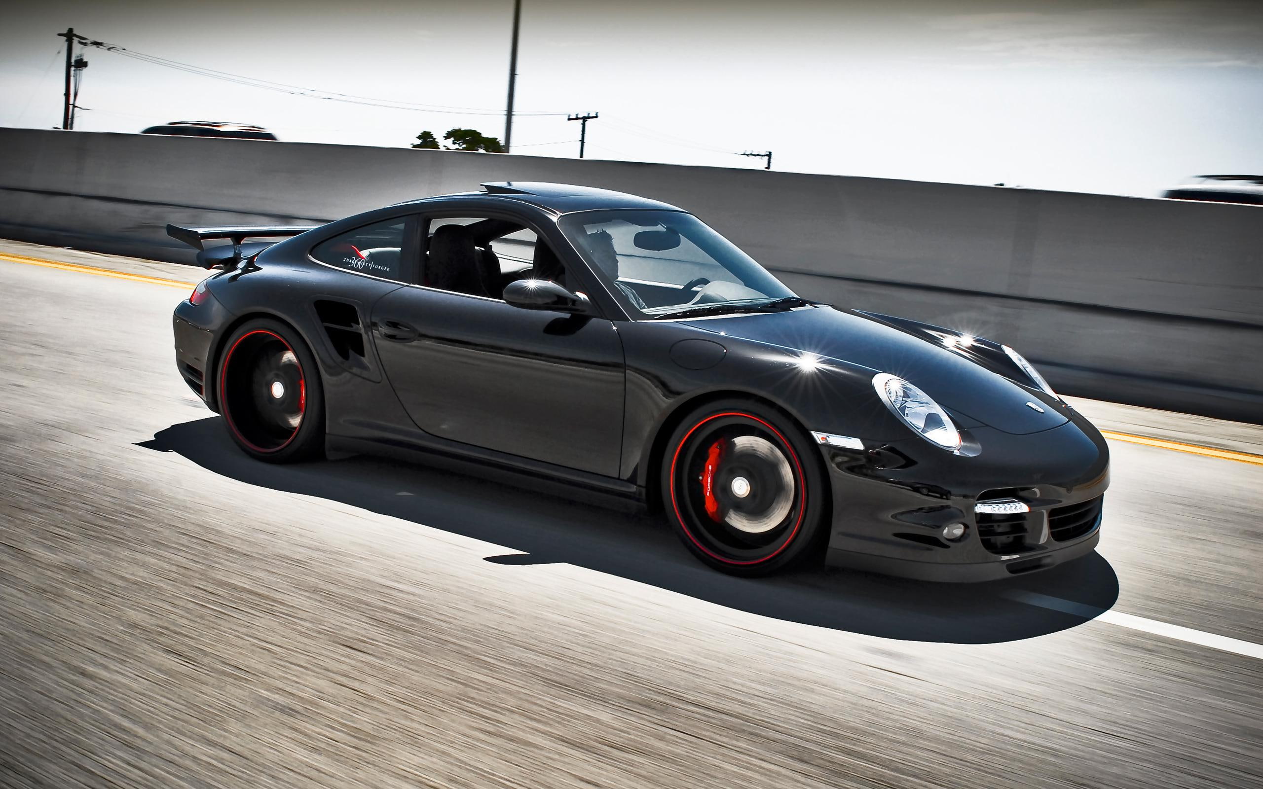 forged, wheels, porsche, 2K, coupe, prosche, cars, black, HD Wallpaper