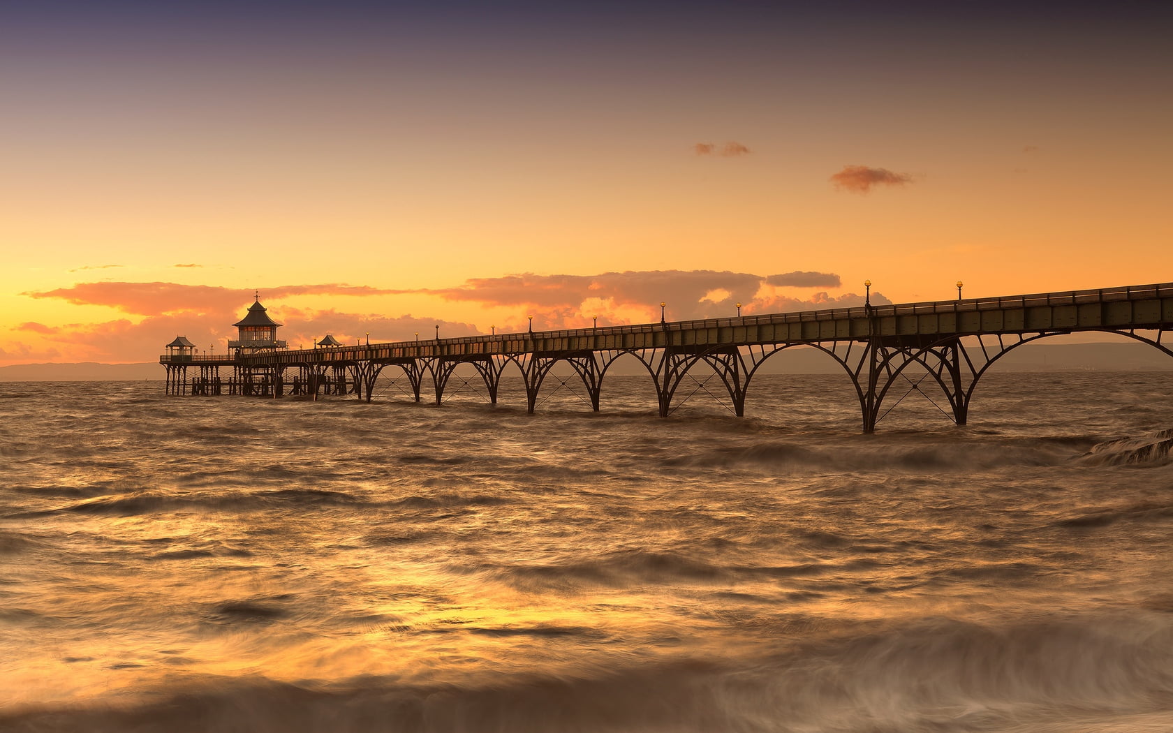 idyllic, support forged, seascape, built structure, decline, ocean, tranquil Scene, silhouette, 720P, beach, vacations, connection, sand, famous Place, HD Wallpaper