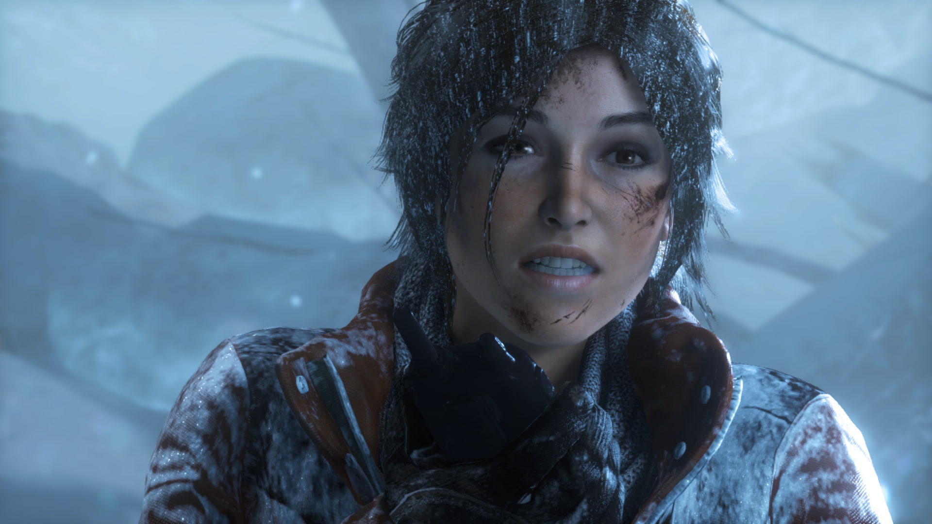 young adult, front view, portrait, leisure activity, scarf, hair, one person, warm clothing, beautiful woman, Rise of the Tomb Raider, young women, mountain, HD Wallpaper