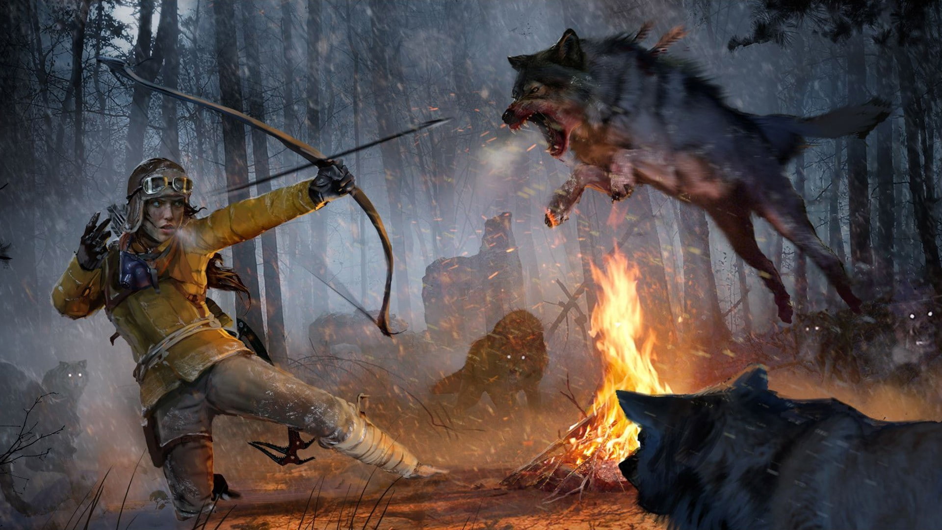 video games, artwork, Rise of the Tomb Raider, 1080P, HD Wallpaper