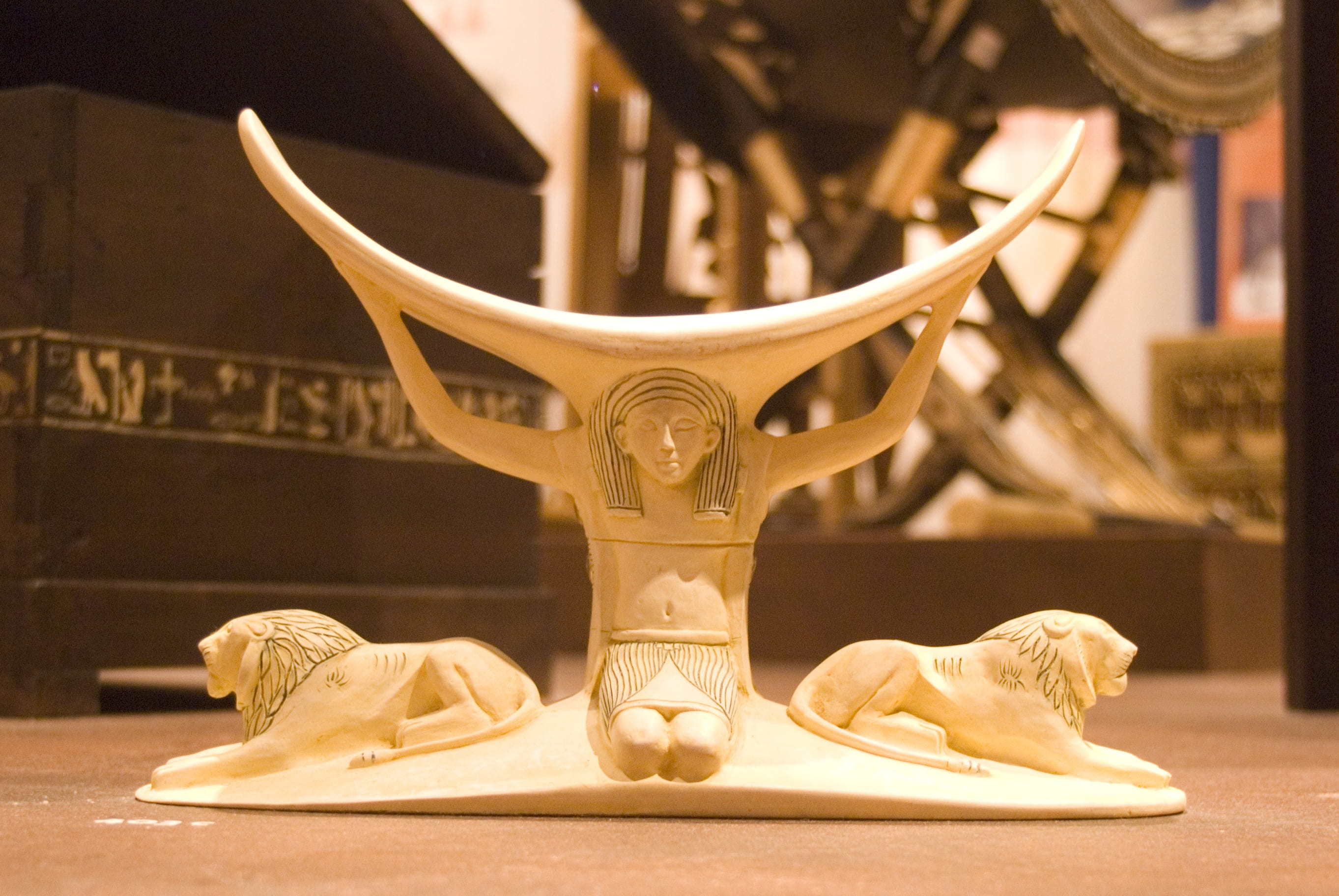 table, egypt, tutankhamun, 2K, human representation, statue, the past, indoors, architecture, representation, book, publication, gold colored, sculpture, HD Wallpaper