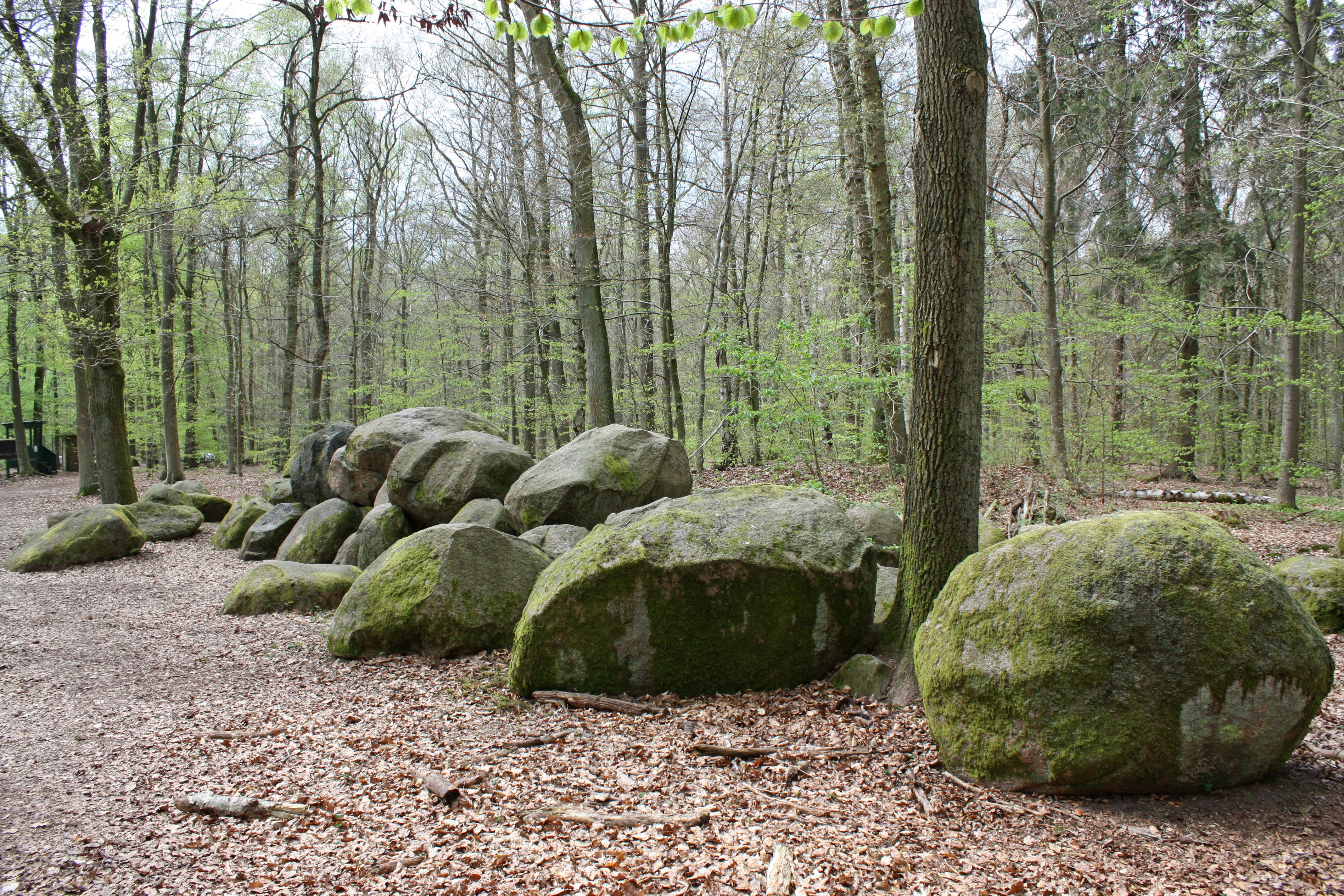 rock, land, non-urban scene, green color, boulders, 4K, large stone grave, history, nature, stone grave, day, tomb, megalith, cemetery, Stones, tranquility, HD Wallpaper