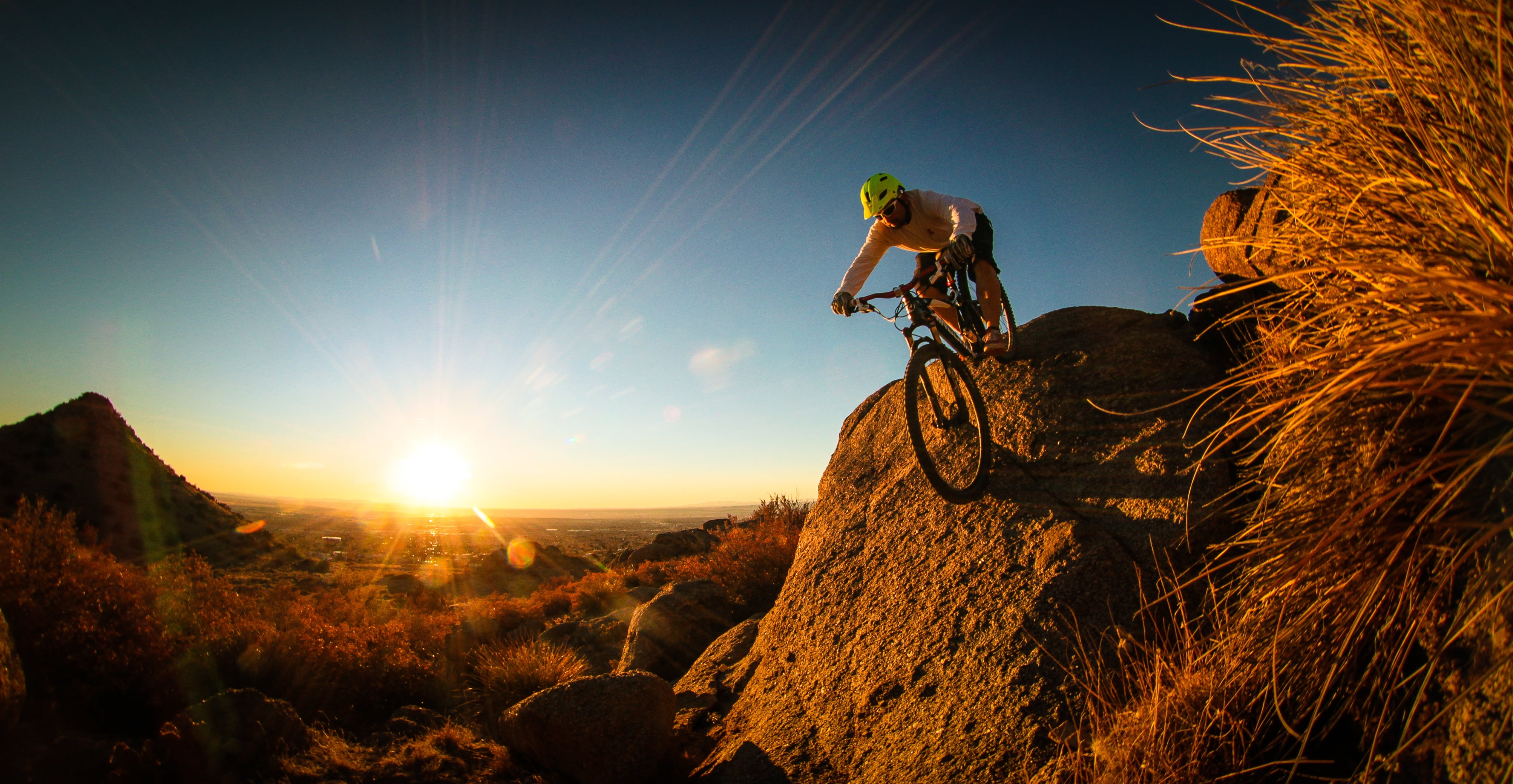 sky, mountain, outdoors, solid, mountain climbing, adventure, men, man, white, sunrise - Dawn, landscape, climbing, activity, nature, mountain Biking, equipment, HD Wallpaper