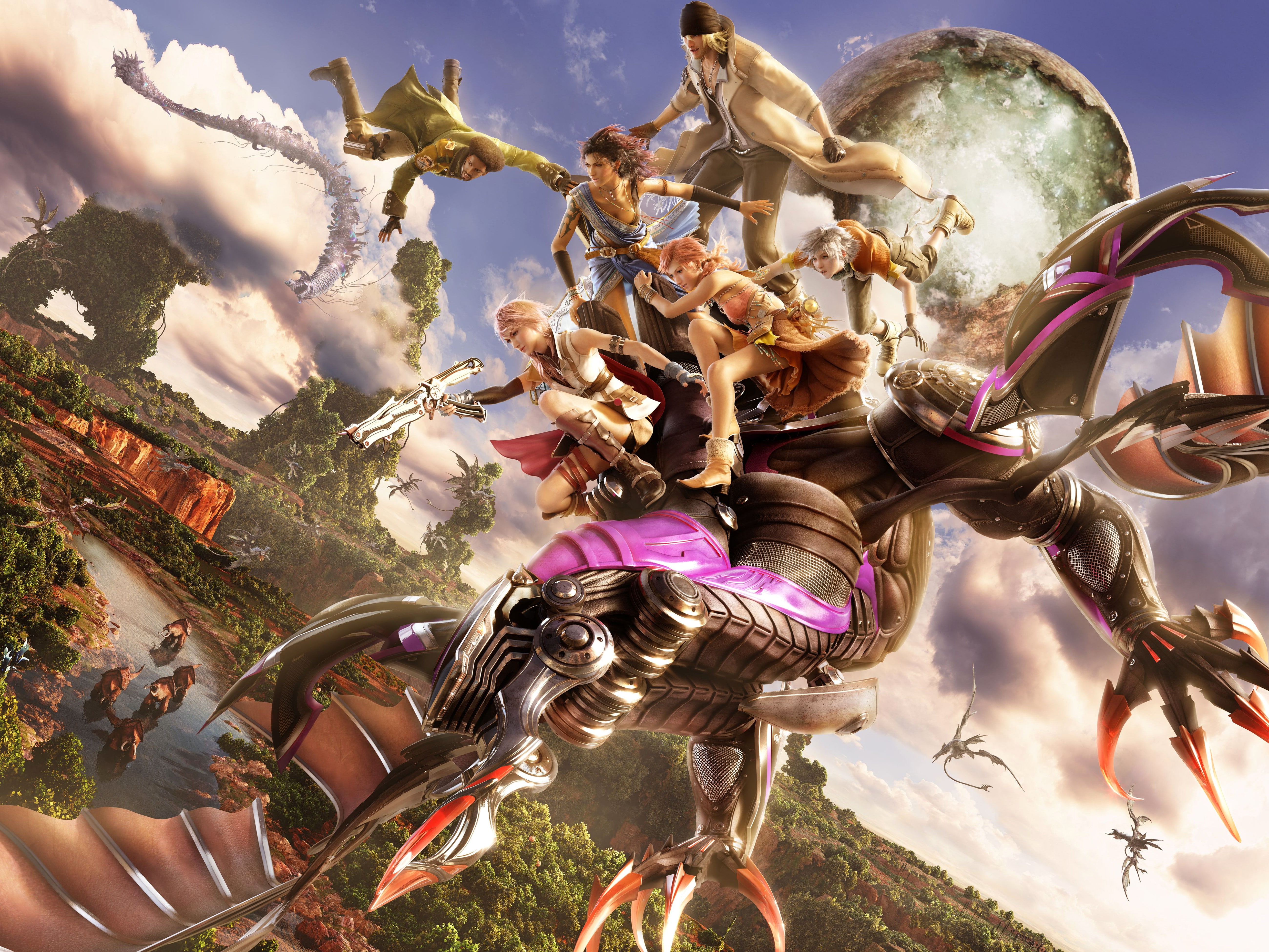 video games, Snow Villiers, outdoors, cloud - sky, no people, Hope Estheim, nature, male likeness, day, sunlight, art and craft, sky, Final Fantasy XIII, HD Wallpaper