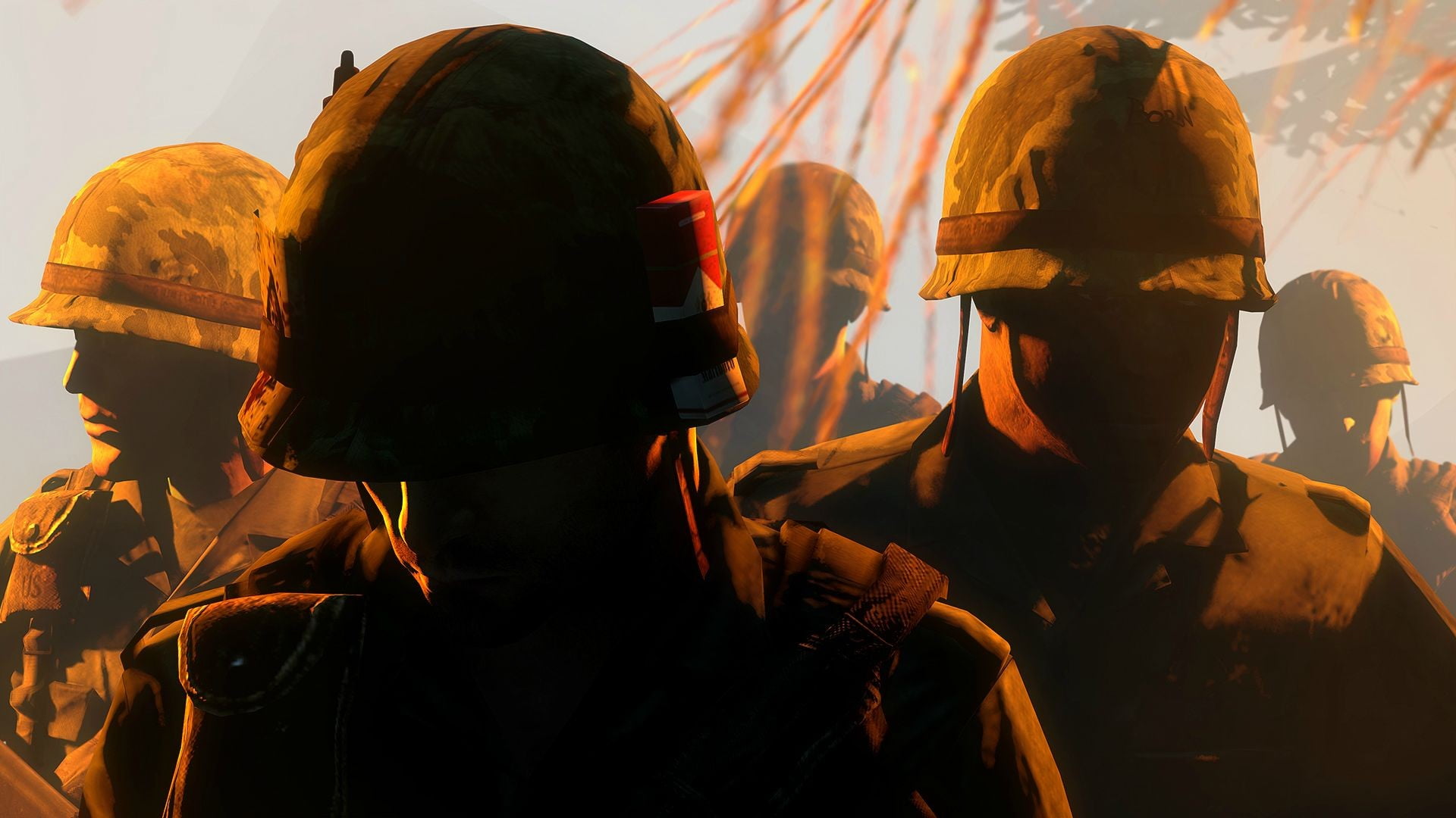 adult, photographer, sky, clothing, orange, lifestyles, helmet, black, two people, hat, soldier, real people, headshot, photographing, shadow, portrait, HD Wallpaper