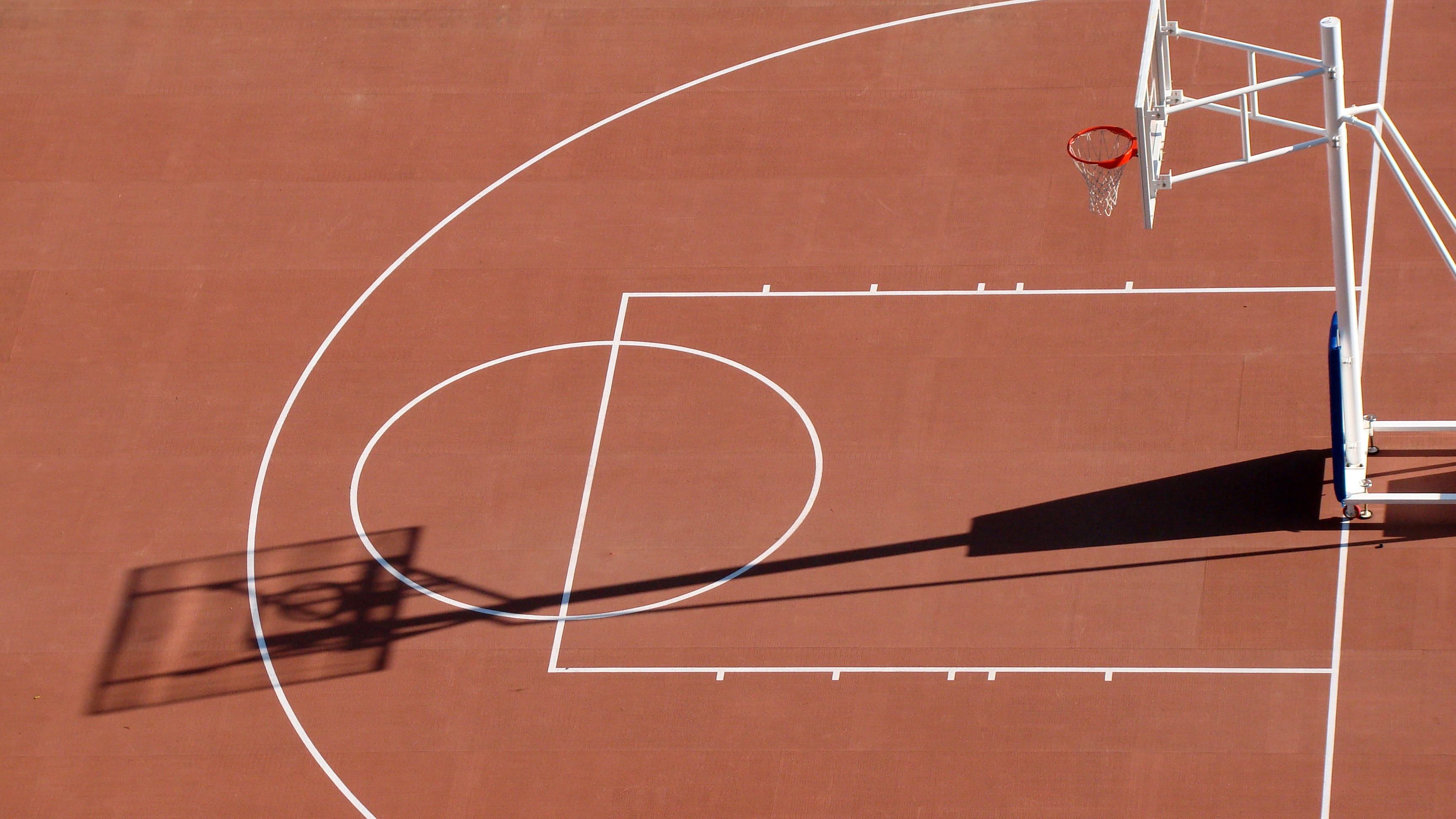 copy space, basketball - sport, gym, basketball hoop, 2K, Courts, geometric shape, no people, architecture, exercising, art and craft, nature, Basketball, HD Wallpaper