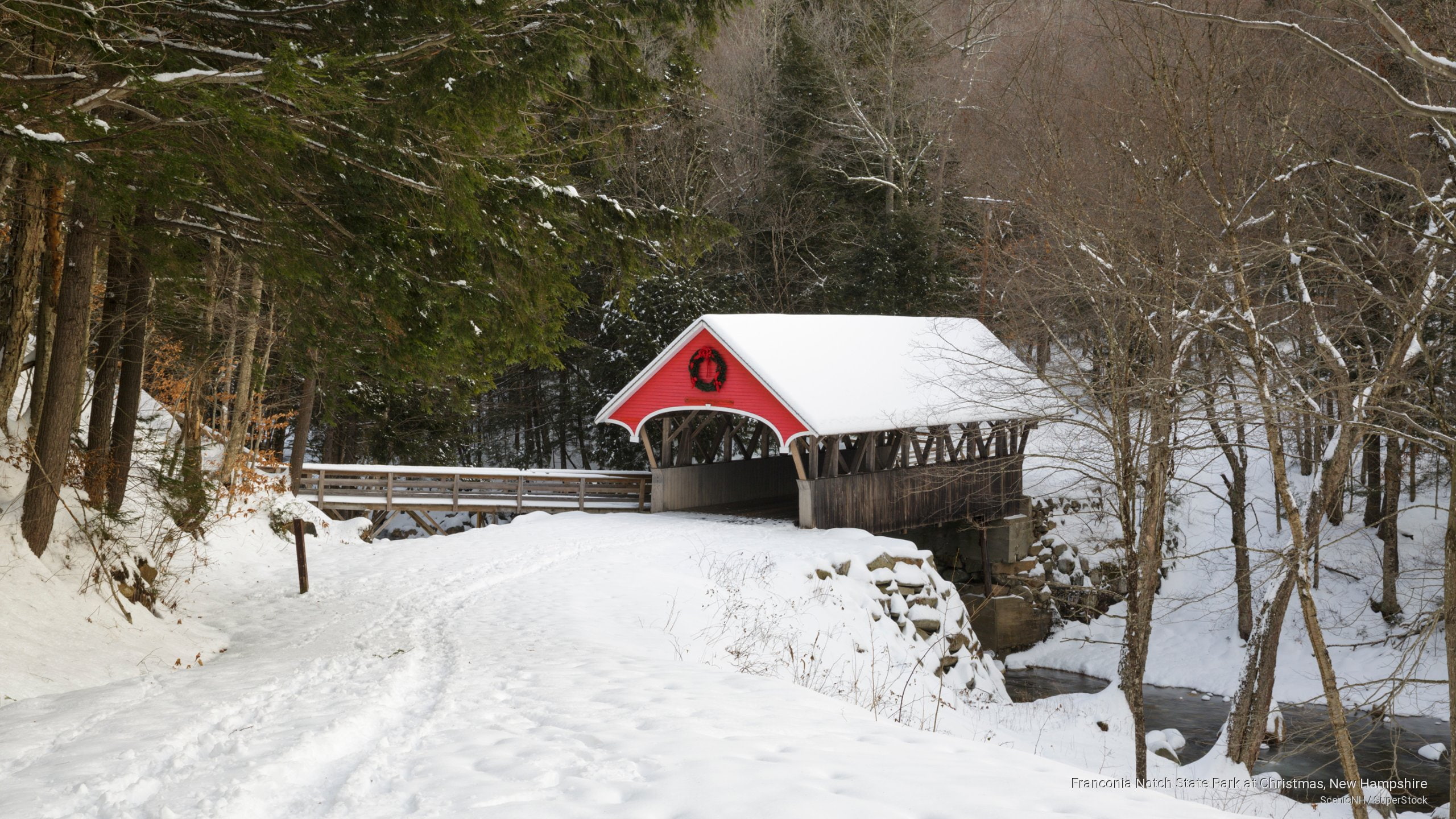 franconia, new, hampshire, park, christmas, 2K, notch, state, Holidays, HD Wallpaper