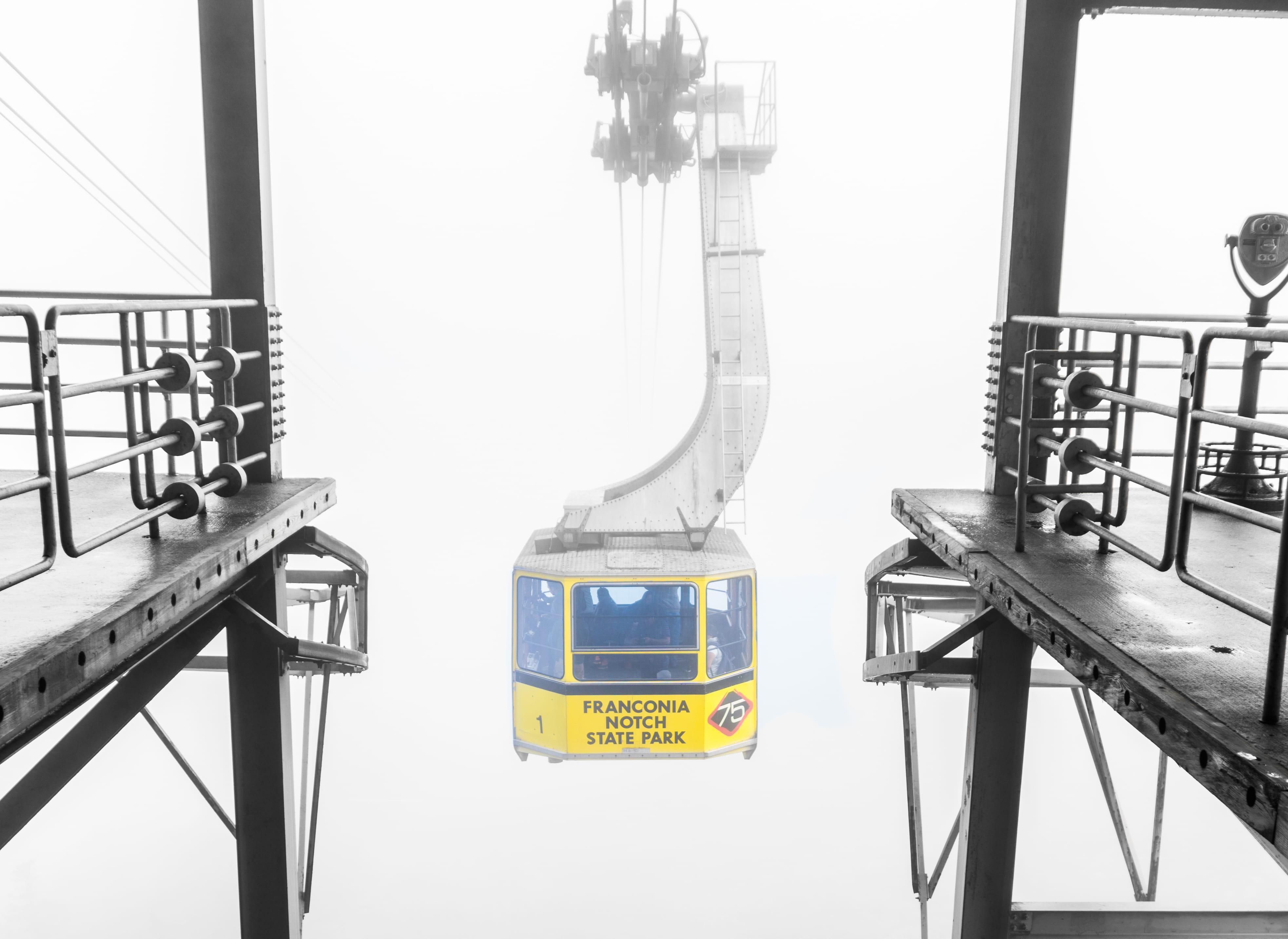 mode of transportation, transportation, clear sky, tram, cloud, yellow, metal, new hampshire, communication, sign, railing, western script, 4K, mist, representation, HD Wallpaper