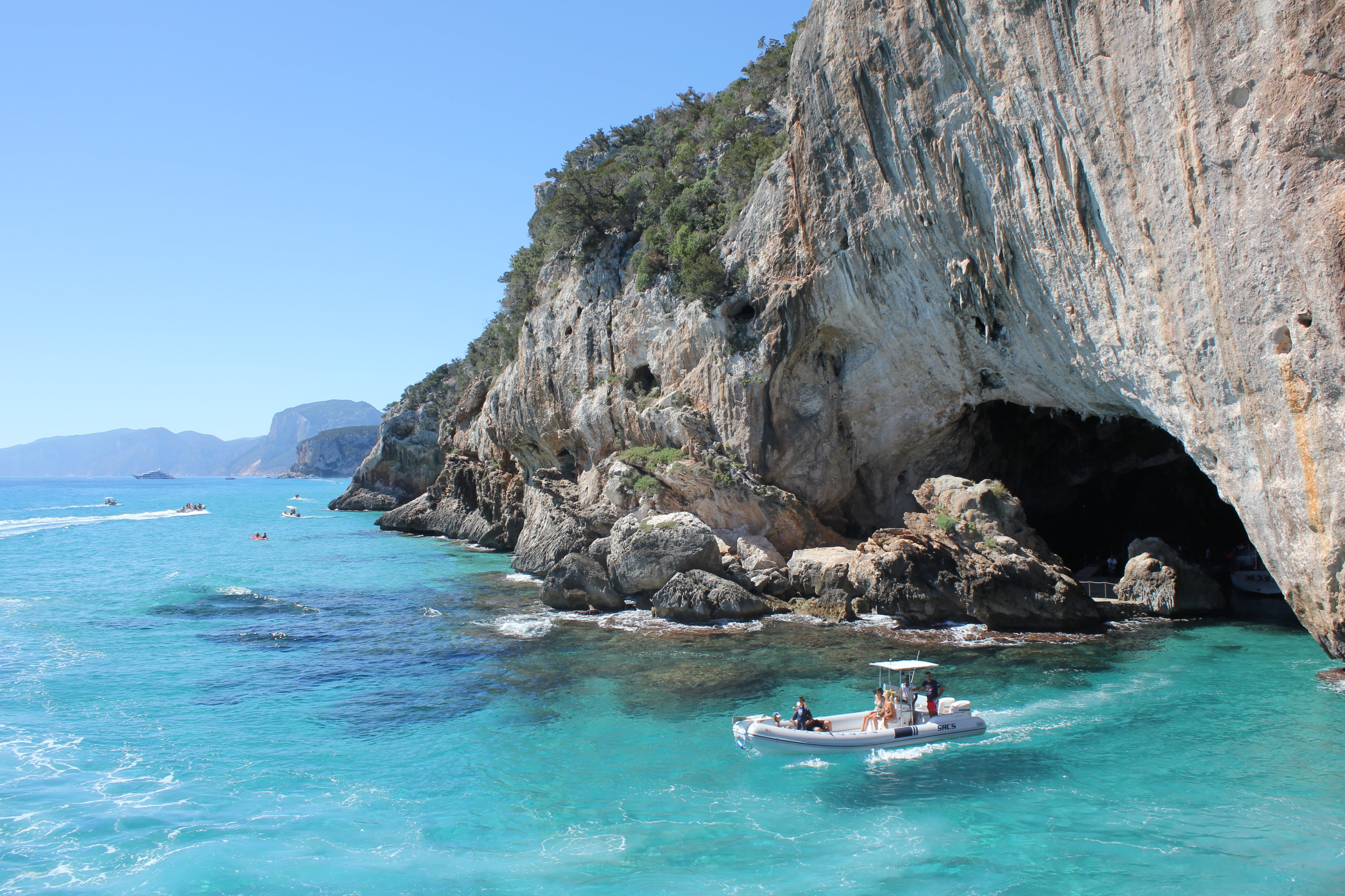 white, rock, solid, summer, sardinia, group, lifestyles, grotta del bue marino, rock formation, mountain, rock - object, outboard, nature, nautical vessel, HD Wallpaper