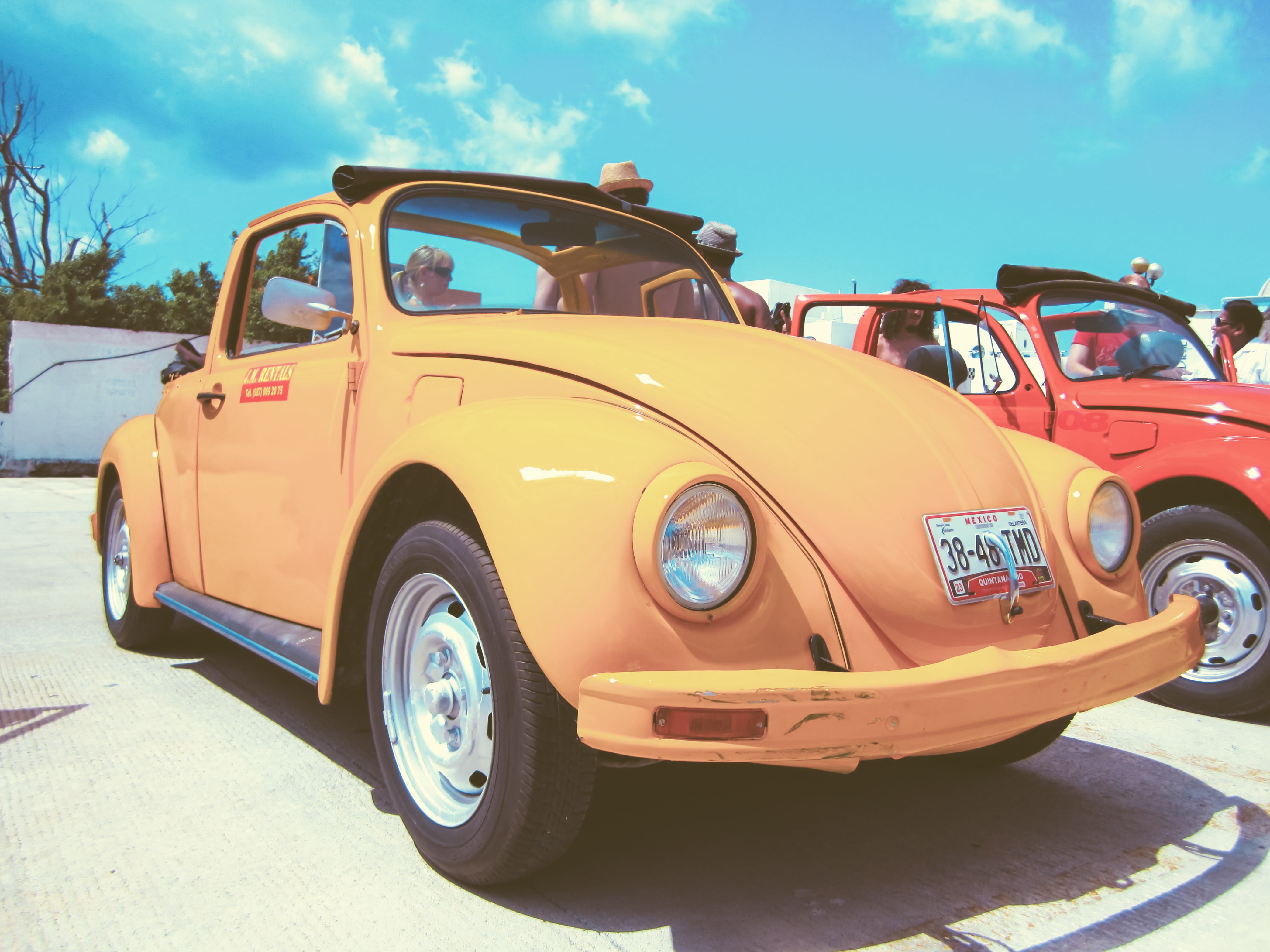 sunlight, old, mode of Transport, mode of transportation, street, old-fashioned, chrome, luxury, oldtimer, cabriolet, outdoors, famous, vw, travel, vintage Car, HD Wallpaper