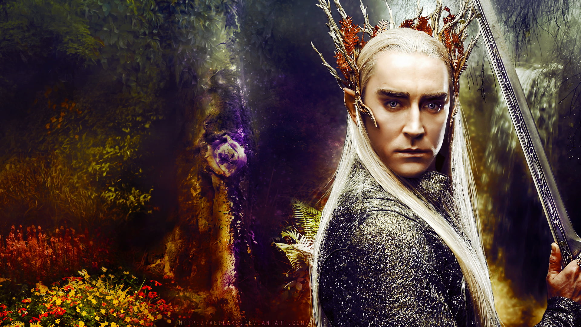 portrait, dark, young Women, spirituality, 1080P, water, fear, nature, lord, The Desolation of Smaug, hobbit, king of Mirkwood, Thranduil, looking At Camera, HD Wallpaper