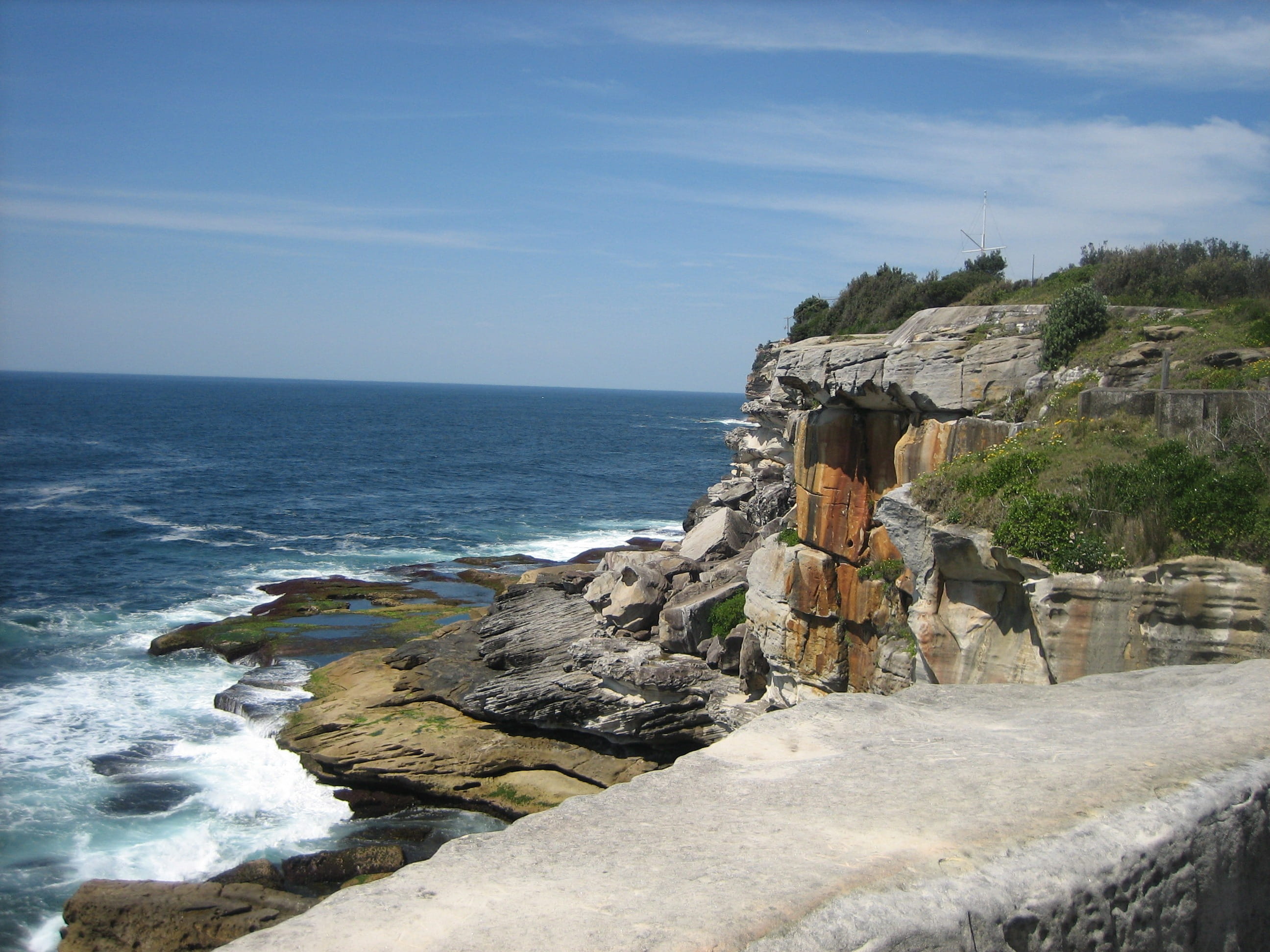 built structure, Australia, Sydney, water, nature, day, beauty in nature, solid, sky, horizon over water, rock, architecture, kamay botany bay national park, HD Wallpaper