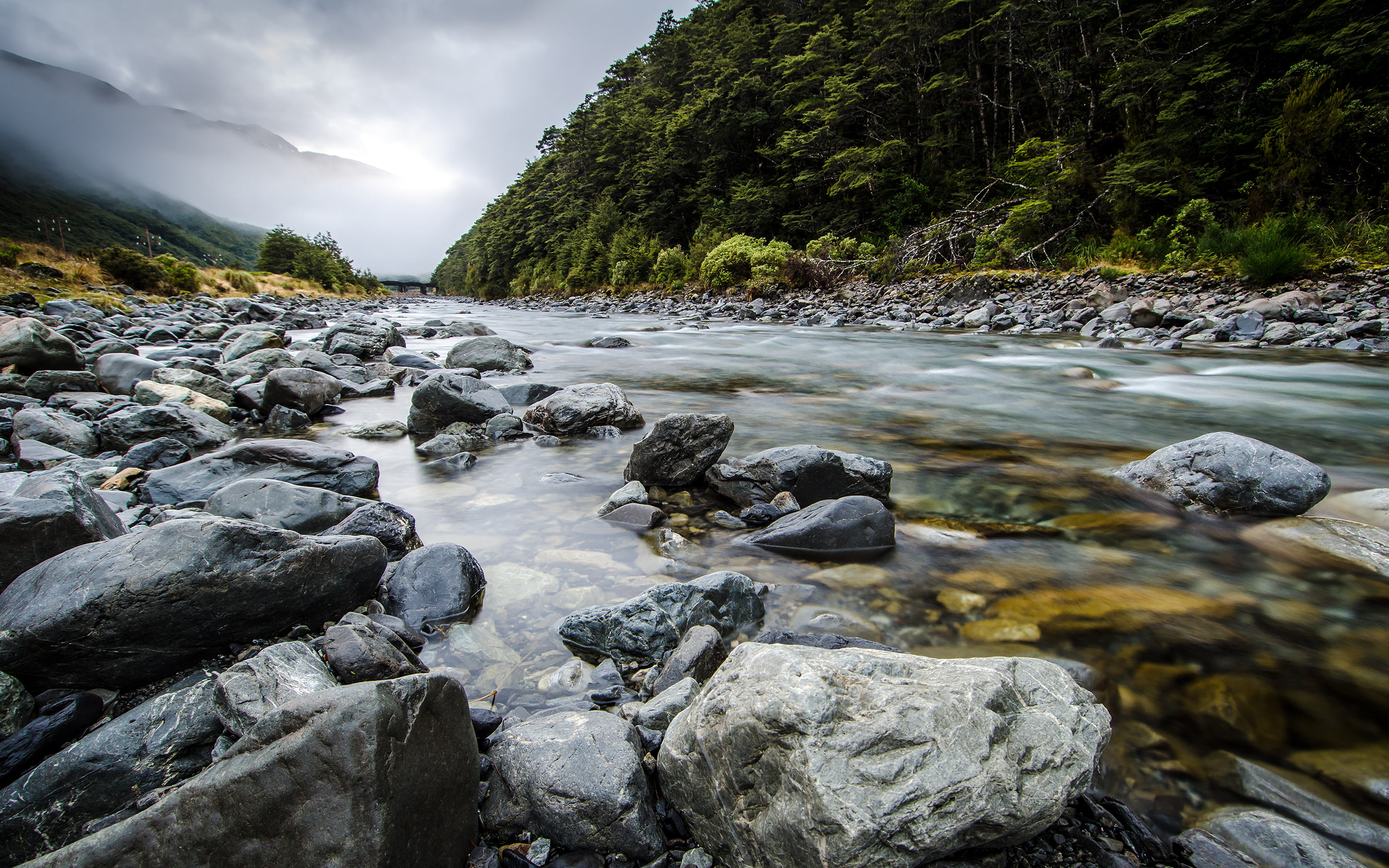 2K, The Water-bottle, Bealey River, South Island, New Zealand, Aotearoa, HD Wallpaper